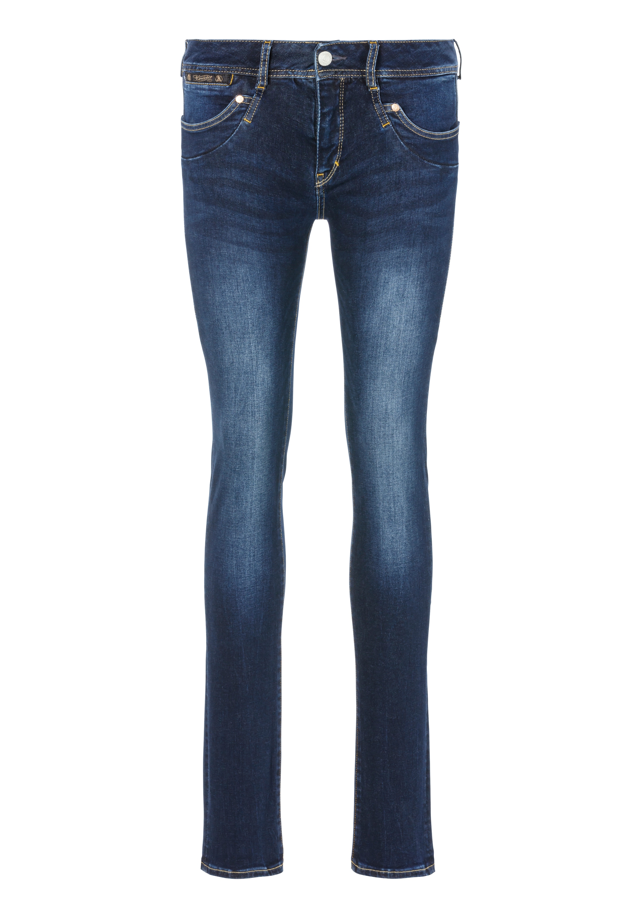 Herrlicher Slim-fit-Jeans »Piper Slim Reused Denim«, mit Zierknöpfen an den Gesäßtaschen