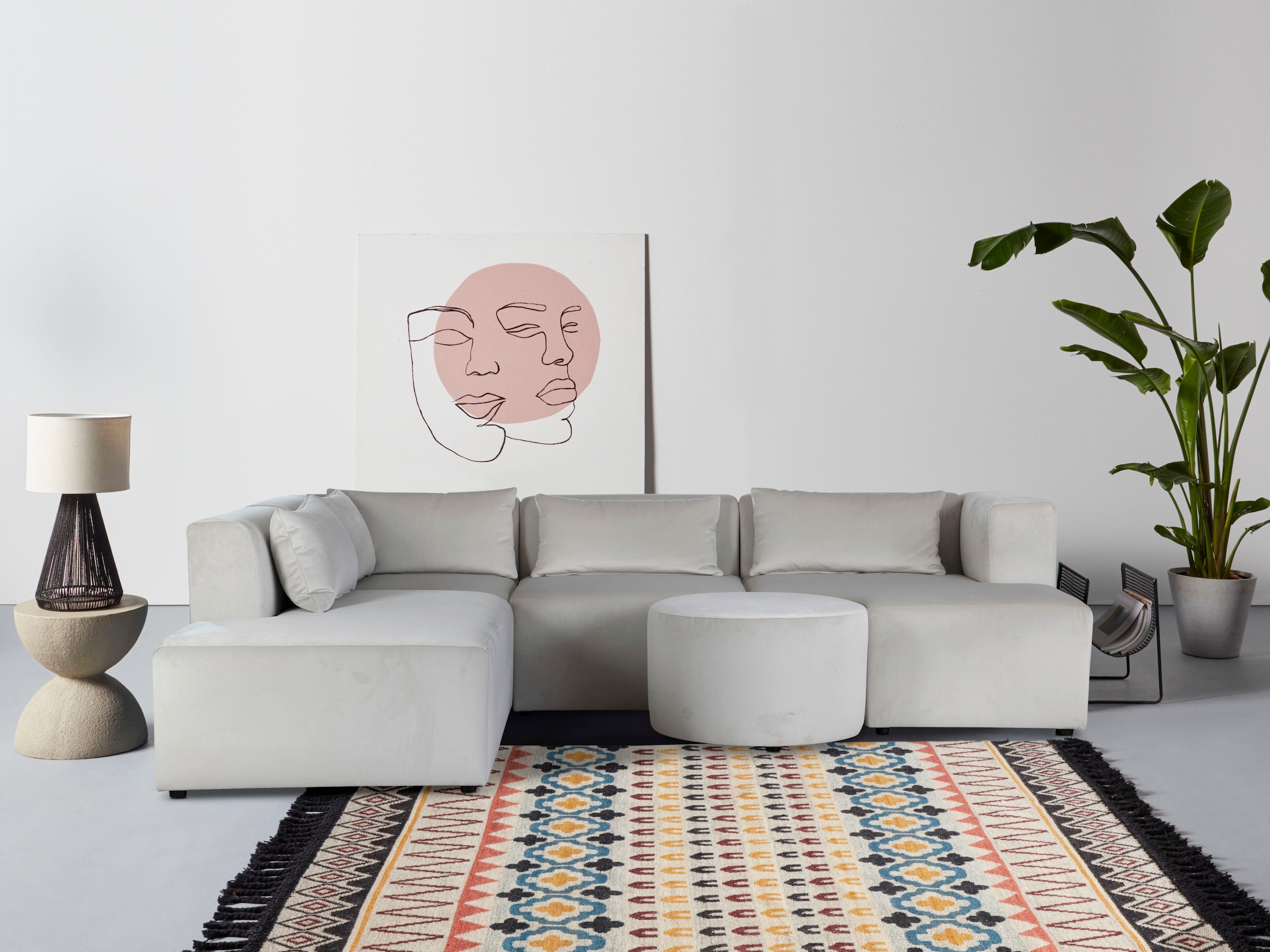 Leonique Ecksofa »Alexane L-Form«, zusammengesetzt aus Modulen, in vielen B günstig online kaufen