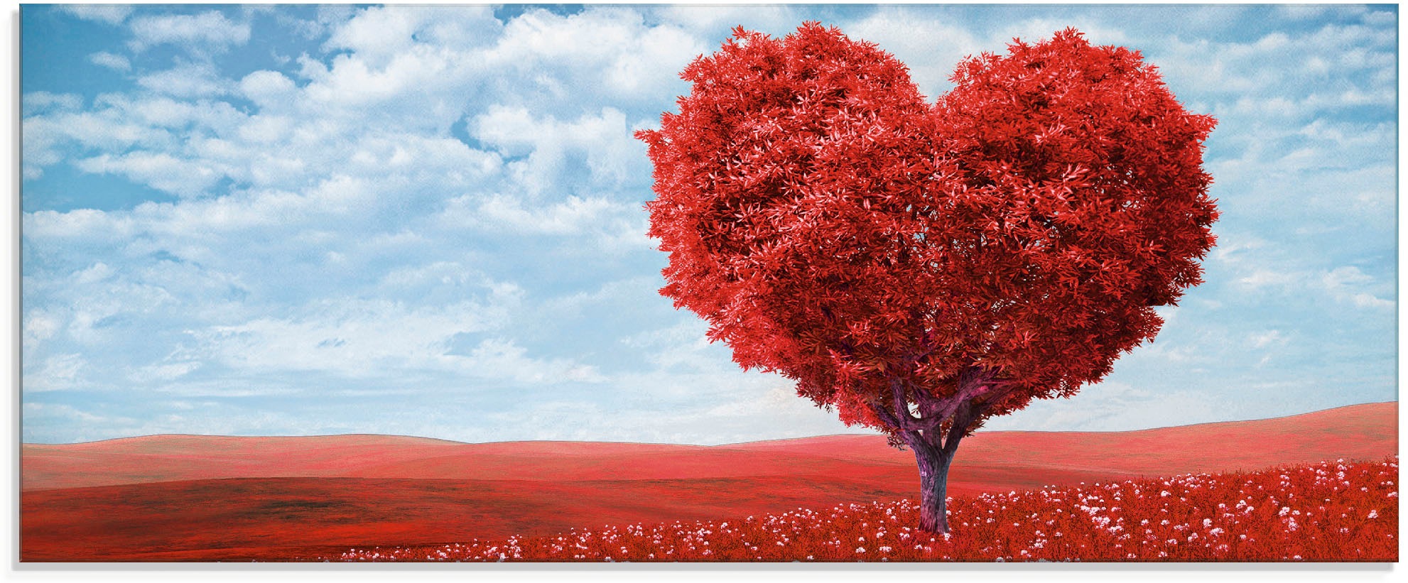 Artland Glasbild »Baum in Form eines Herzens« Herzen 1 Stk. tlg. in verschi günstig online kaufen