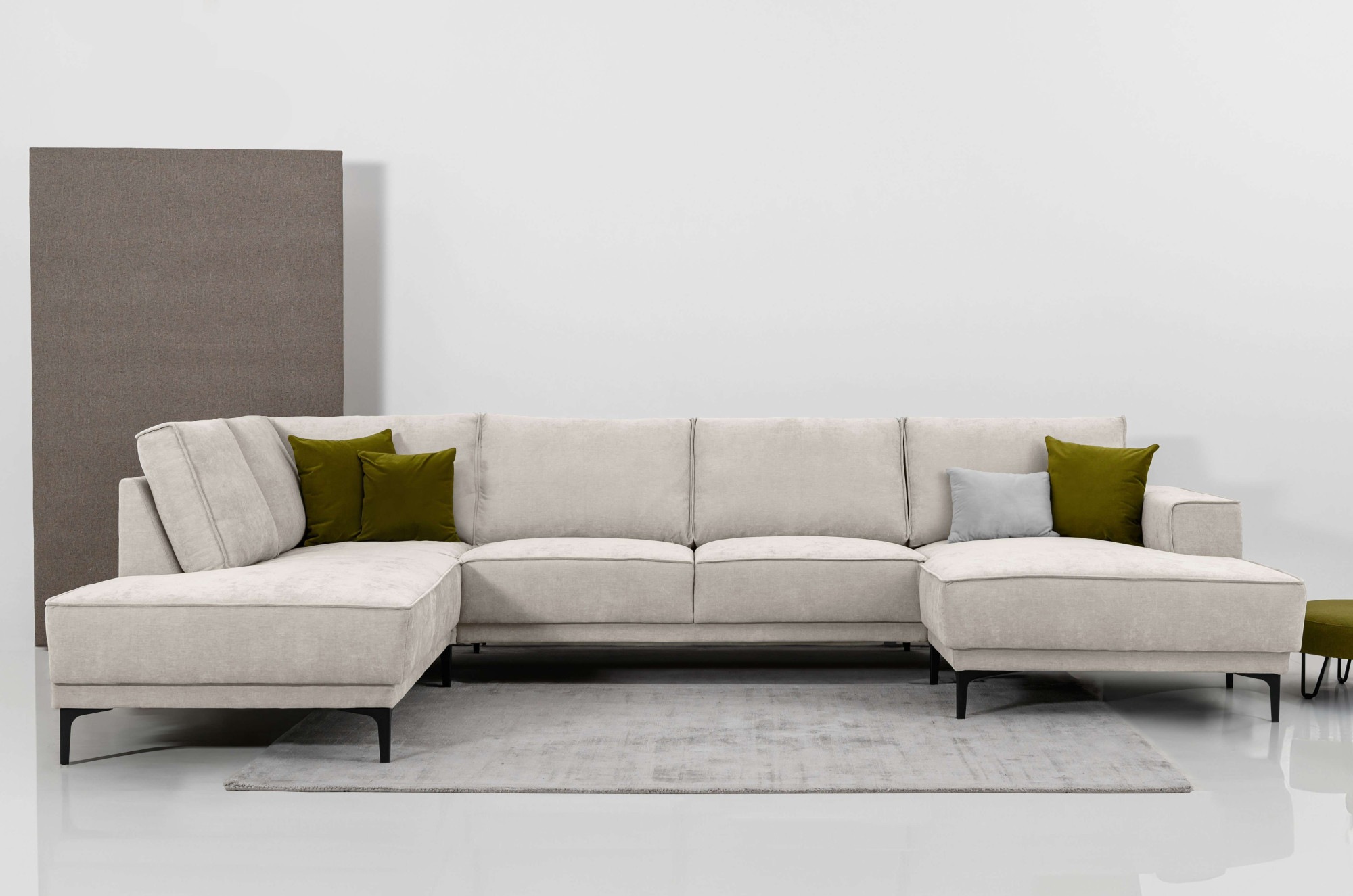 Places of Style Wohnlandschaft »XXL Sofa Oland, Struktur, Flachgewebe, Luxu günstig online kaufen