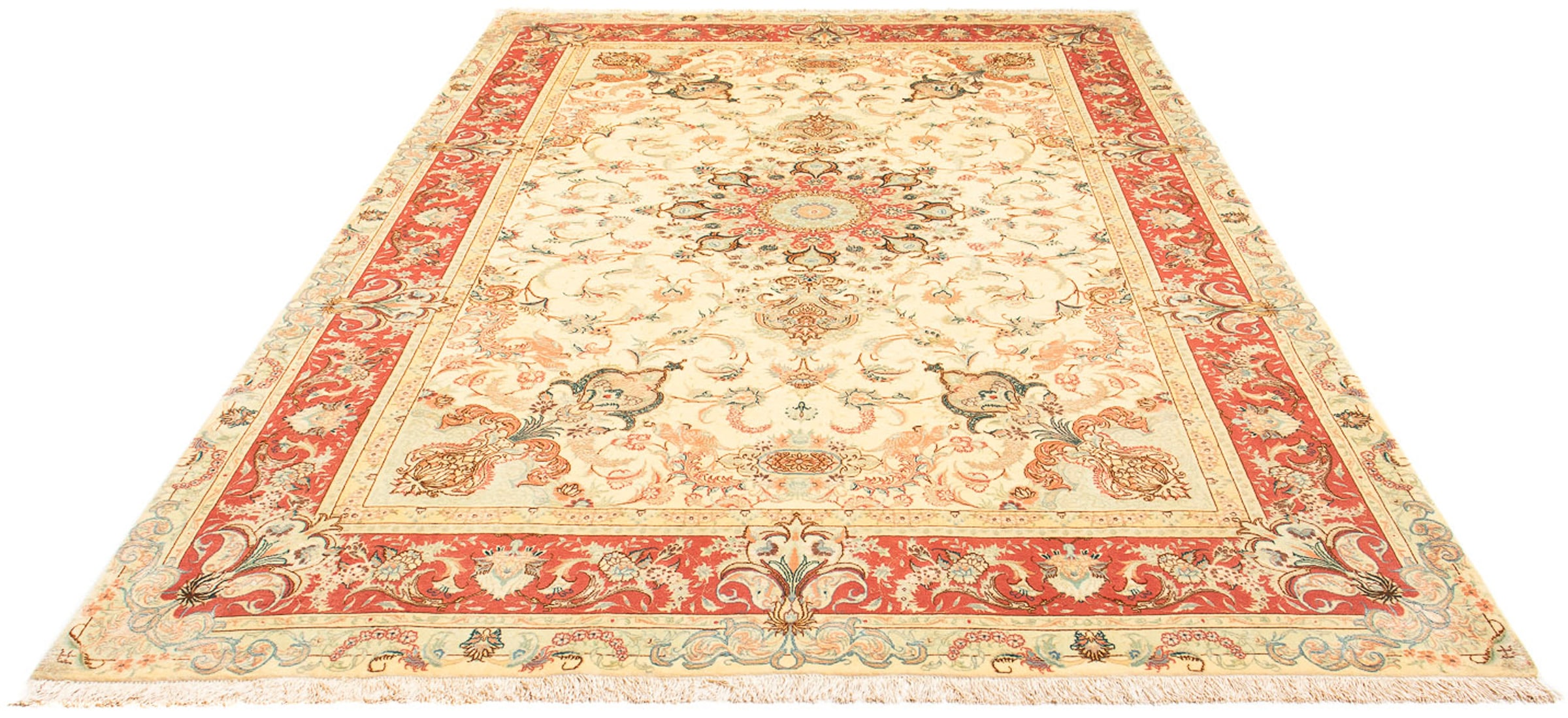 morgenland Orientteppich »Perser - Täbriz - Royal - 307 x 198 cm - beige«, günstig online kaufen