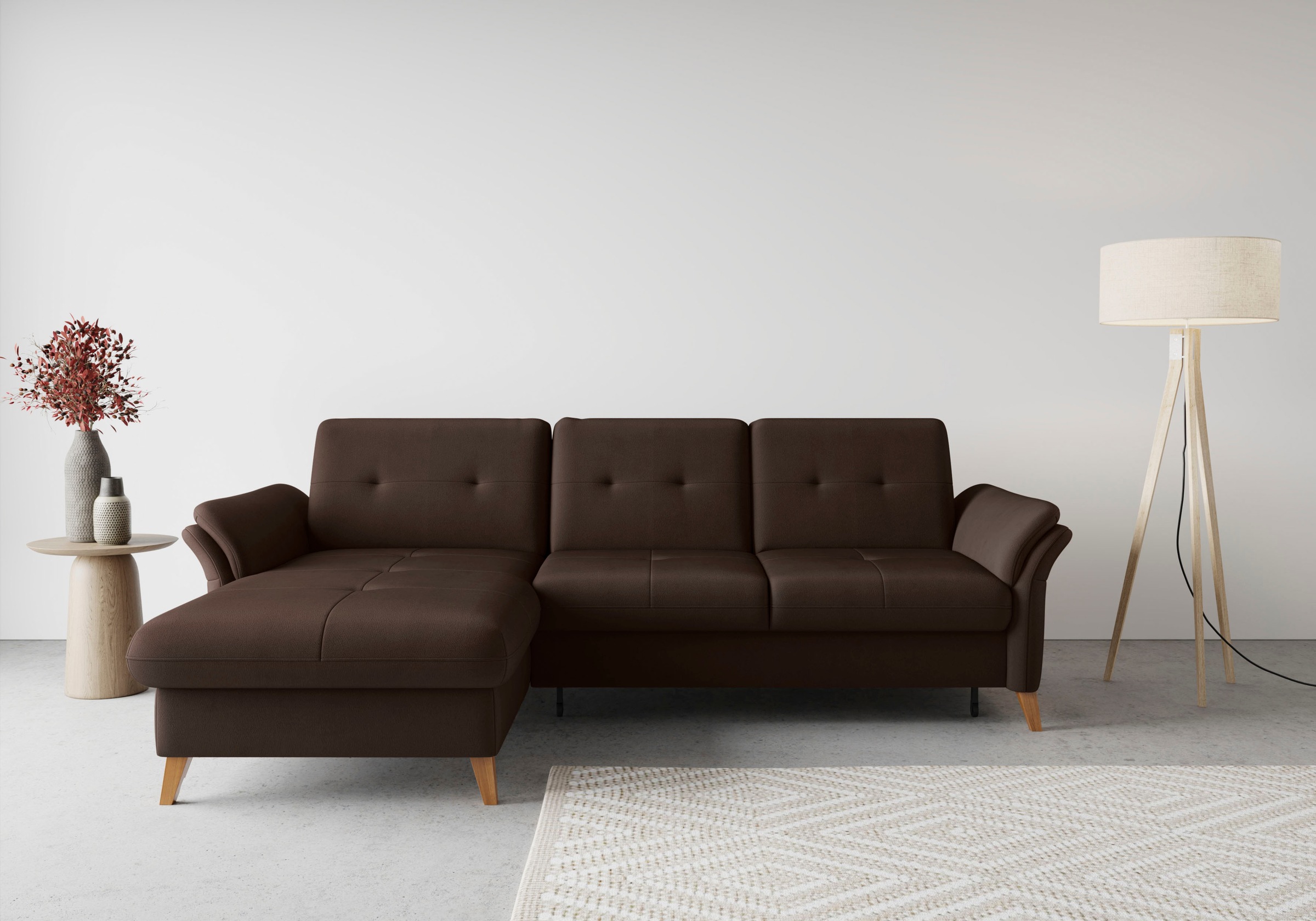 sit&more Ecksofa »Göteborg«, Sitztiefenverstellung und Federkern, wahlweise günstig online kaufen