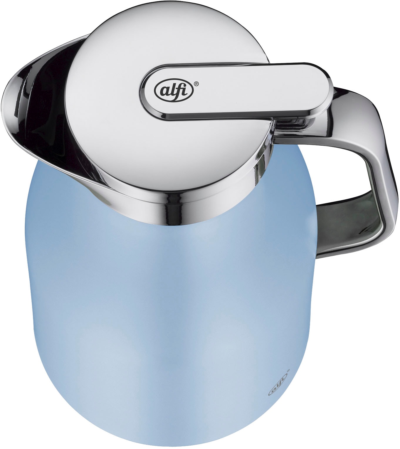 Alfi Isolierkanne »SKYLINE, mit Hartglaseinsatz und ergonomischem Griff«, 1 l, (1 St.), 12h heiß & 24h kalt, Drehverschluss mit bequemem Druckknopf