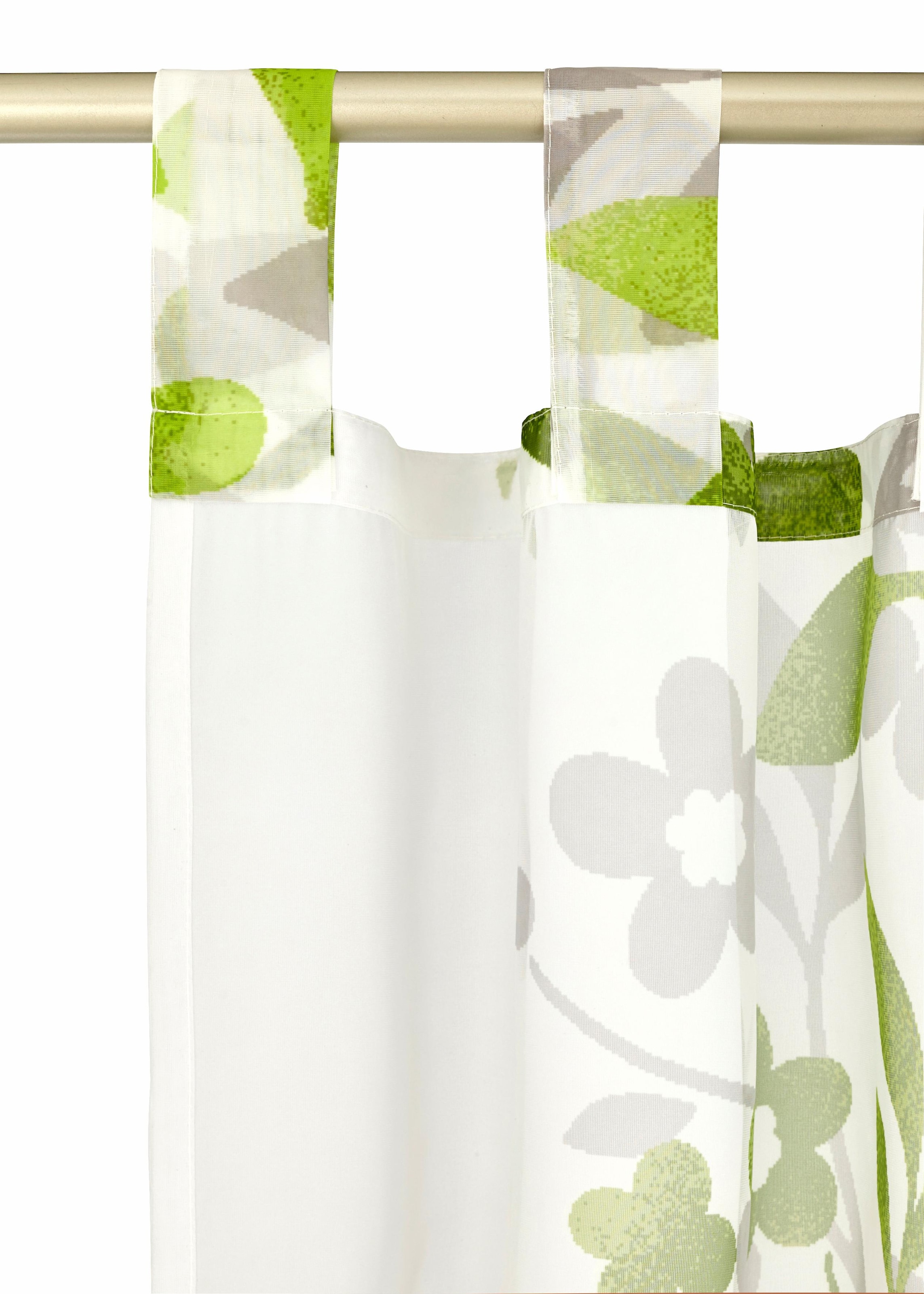OTTO home Gardine »Ina« Schlaufen 2 Stk. tlg. 2-er Set, einseitig floral bedruckt, Voile, Blumen