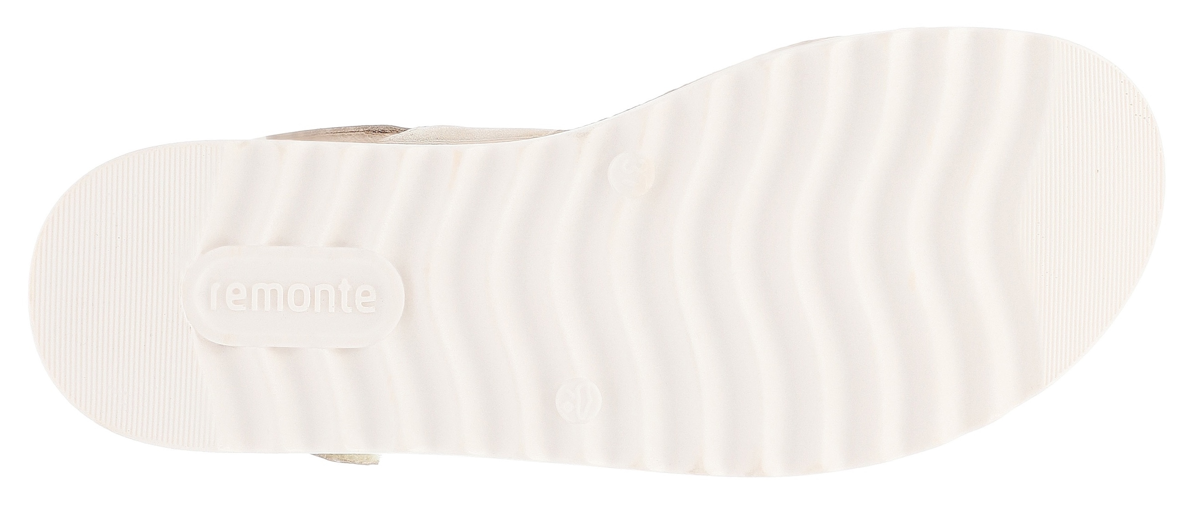 Remonte Keilsandalette »ELLE-Collection«  , Sommerschuh, Sandale, Keilabsatz, mit Flechtbandage im Metalliclook