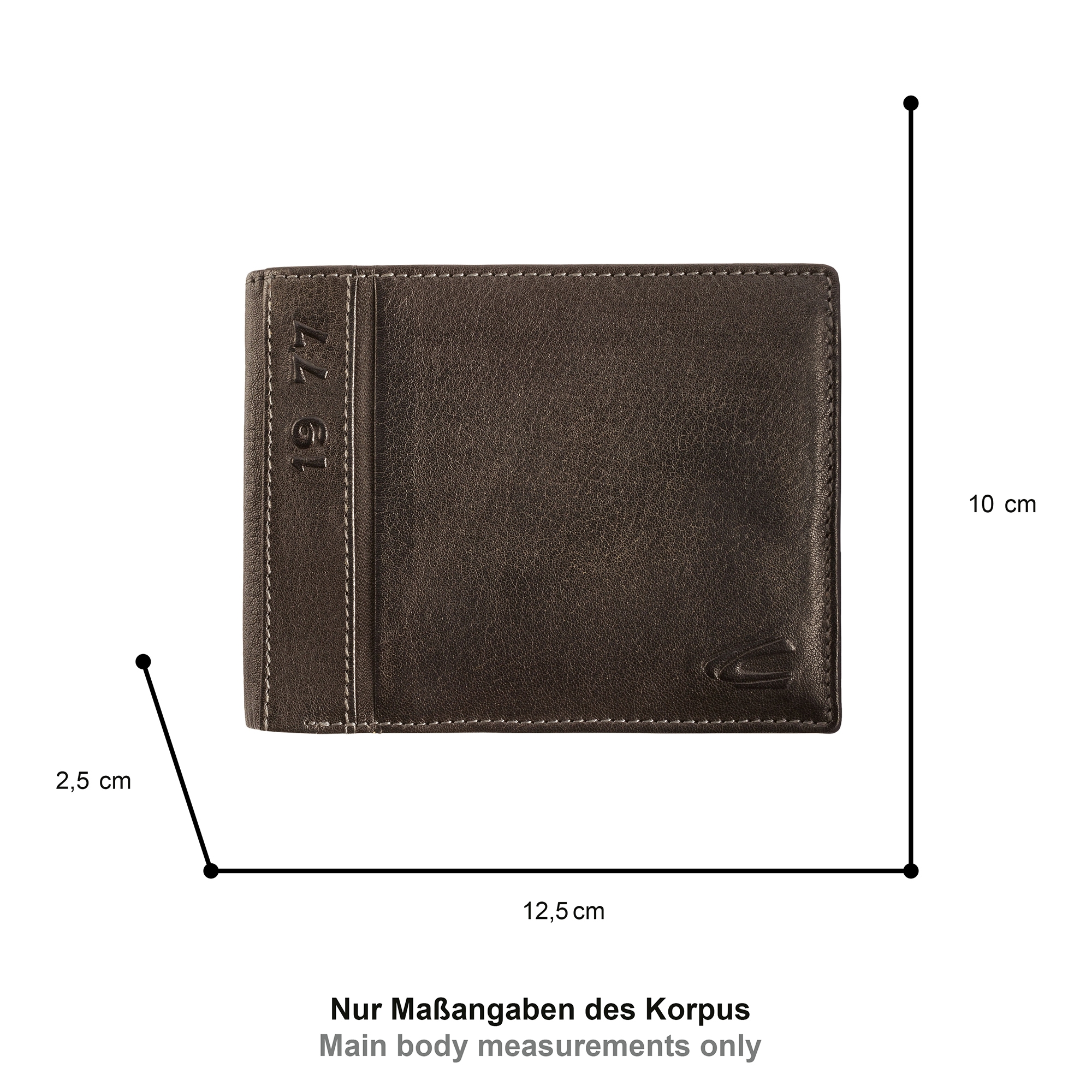 camel active Geldbörse »Melbourne« aus hochwertigem Rindsleder mit kernigen Nähten im Used Look