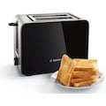 BOSCH Toaster »TAT7203«, 2 kurze Schlitze, für 2 Scheiben, 1050 W, mit Flächenheizung