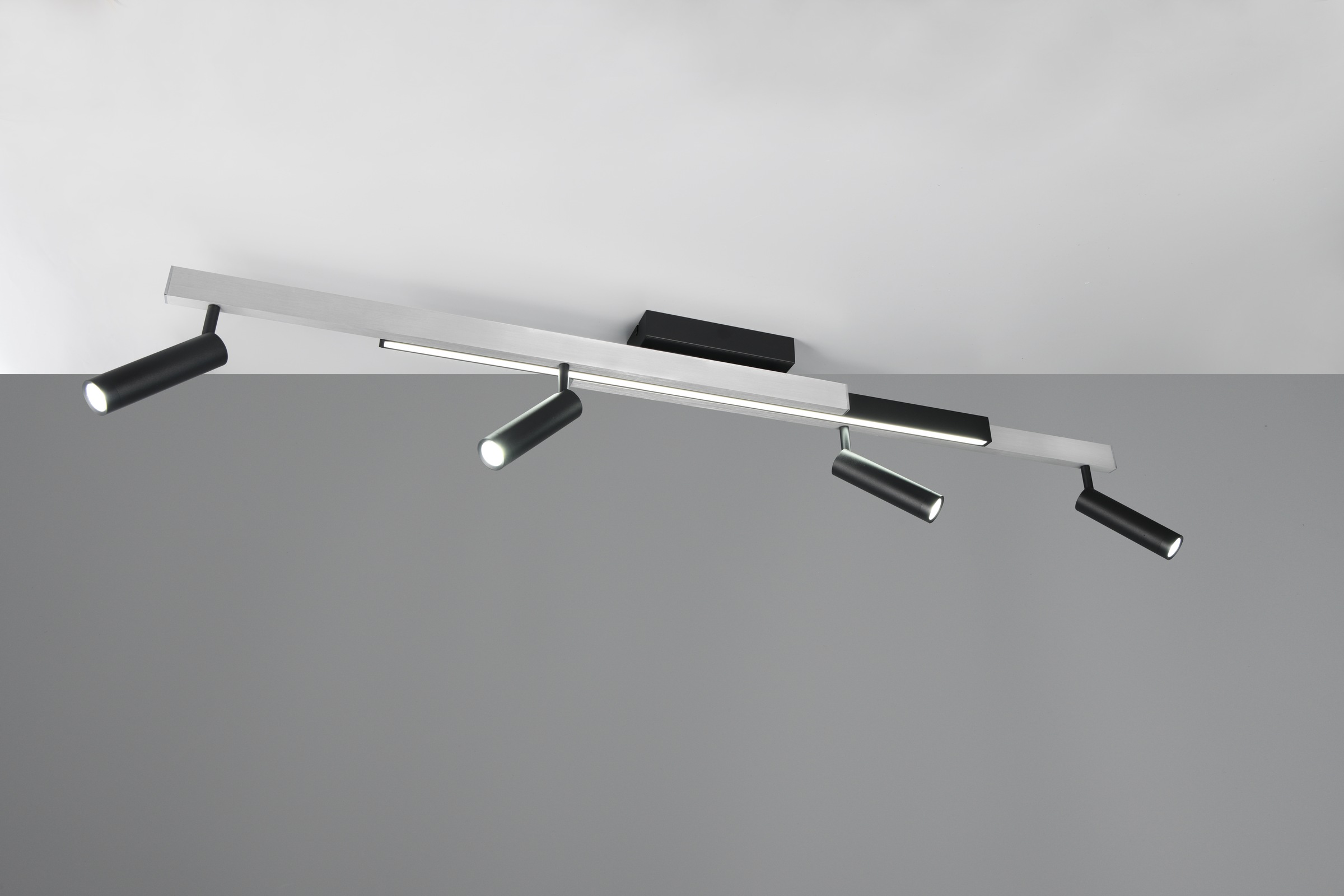 TRIO Leuchten LED Deckenleuchte »ZENO ausziehbare LED Deckenlampe mit 4 verstellbaren Spots dimmbar CCT«, 4 flammig, Leuchtmittel LED-Board | LED fest integriert, getrennt schaltbare Spots, Lichtfarbe einstellbar inkl Fernbedienung