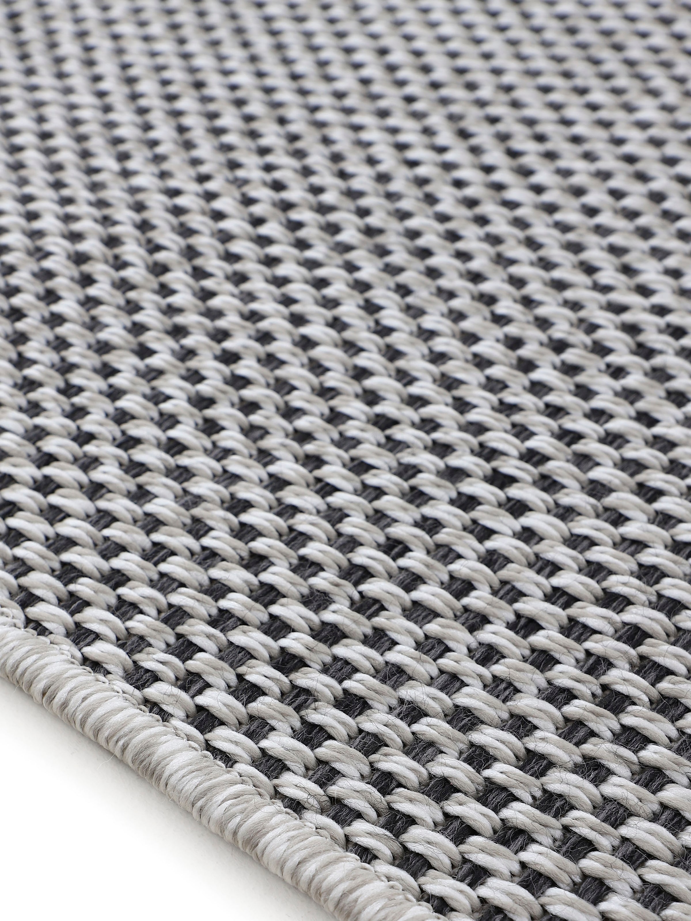 carpetfine Läufer »Boho 105«, rechteckig, 4 mm Höhe, robustes Flachgewebe, Sisal Optik, UV-beständig, Außenbereich
