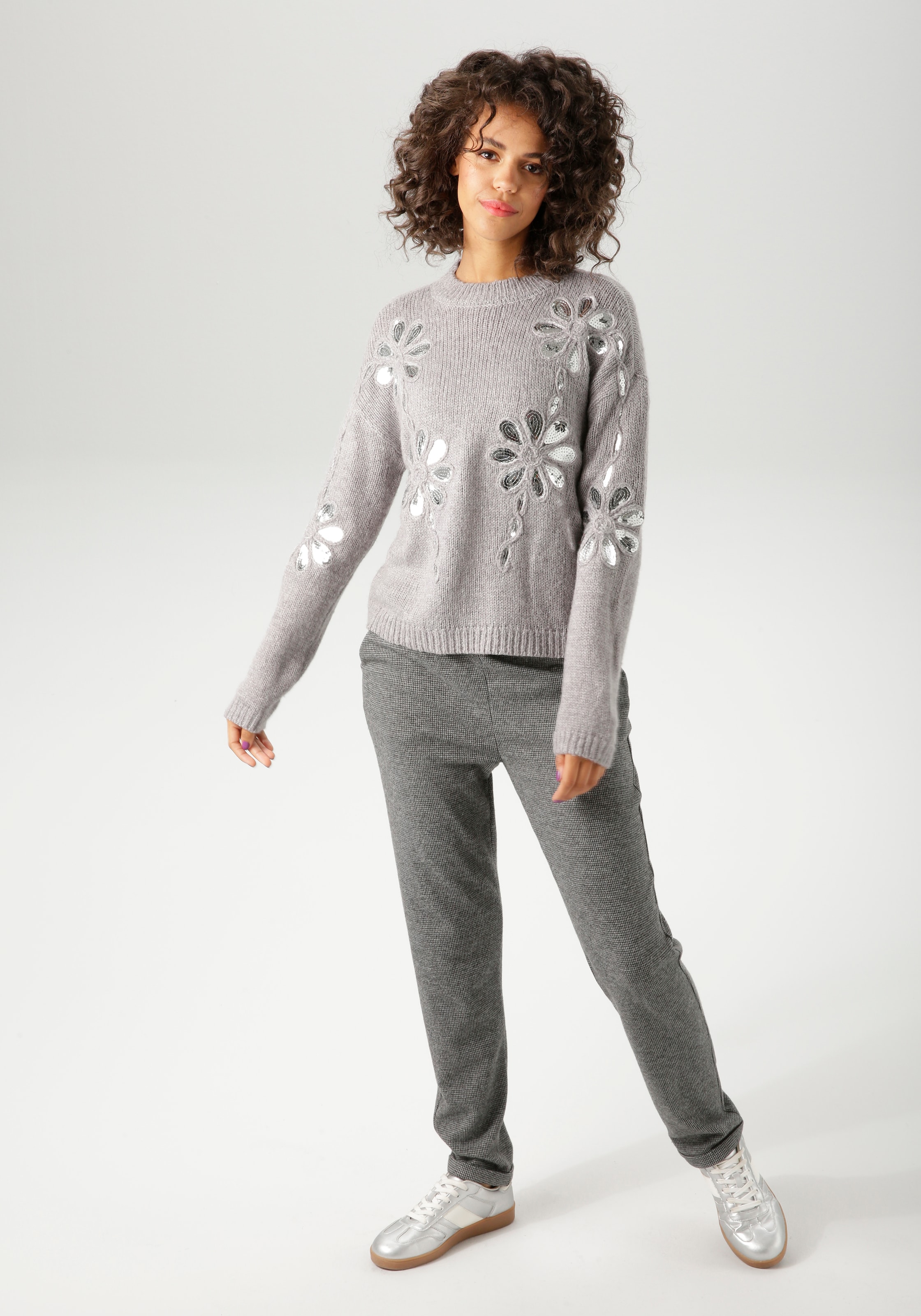 Aniston CASUAL Schlupfhose, im trendigen Hahnentritt-Muster - NEUE KOLLEKTION