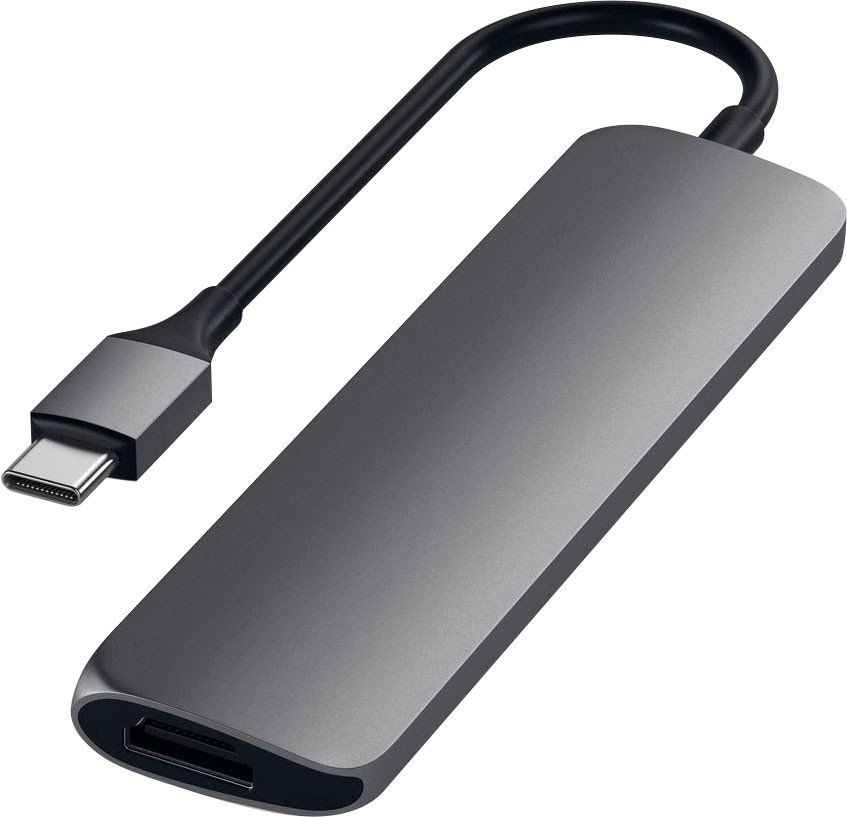 Satechi Adapter »Type-C Slim Multi-Port 4K Pass-through«, 12 cm