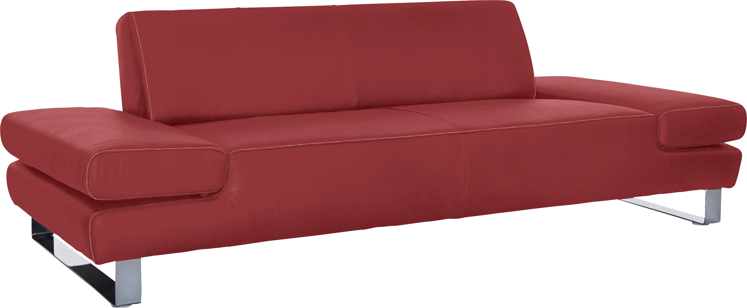 W.SCHILLIG 3-Sitzer »taboo Designsofa mit hohem Sitzkomfort«, mit Normaltiefe, inklusive Armlehnenverstellung, mit Kontrastnaht