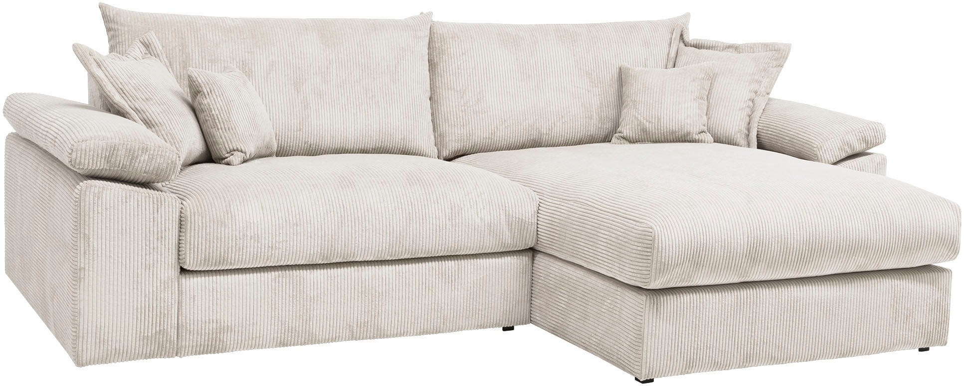Home affaire Ecksofa »Soft&Cosy XXL L-Form - Breite 303 cm«, Mega-Sofa, in Cord, Federkern-Polsterung