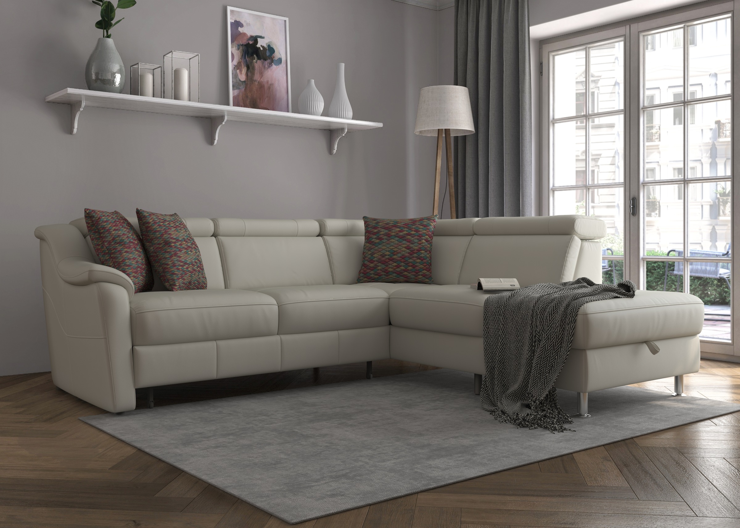 sit&more Ecksofa »Freetown L-Form«, inklusive Kopfteilverstellung und komfortablem Federkern