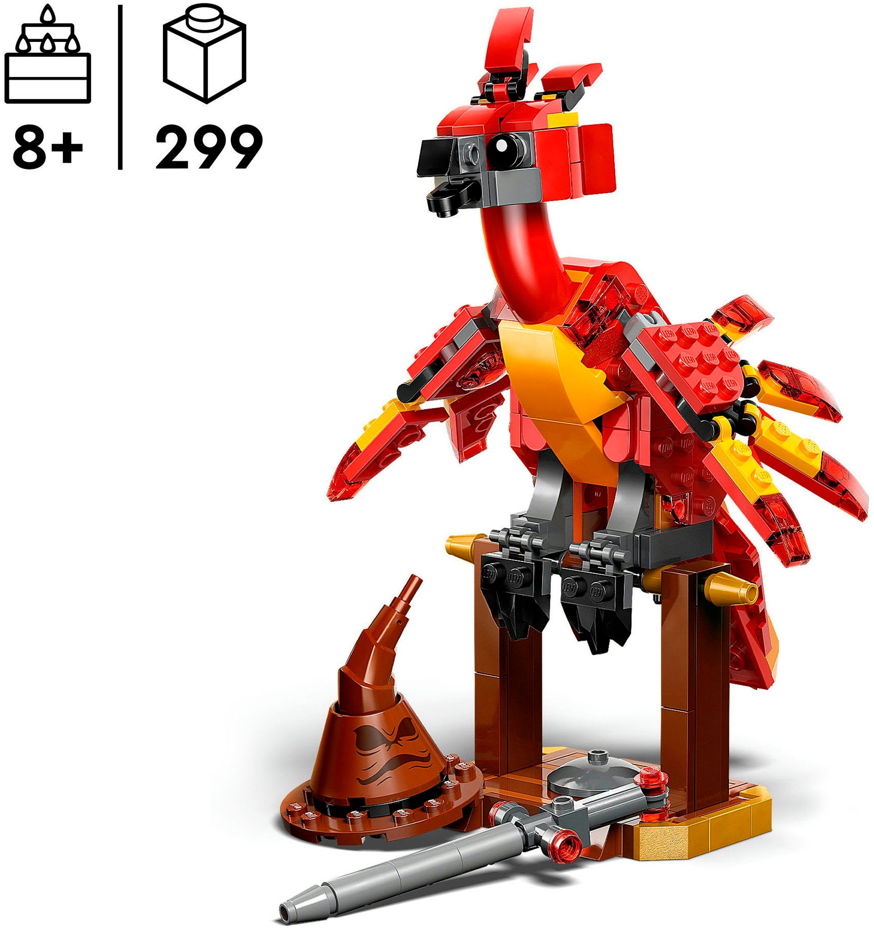LEGO® Konstruktionsspielsteine »Fawkes: Dumbledores Phönix (76448), LEGO Harry Potter™«, (299 St.), Made in Europe