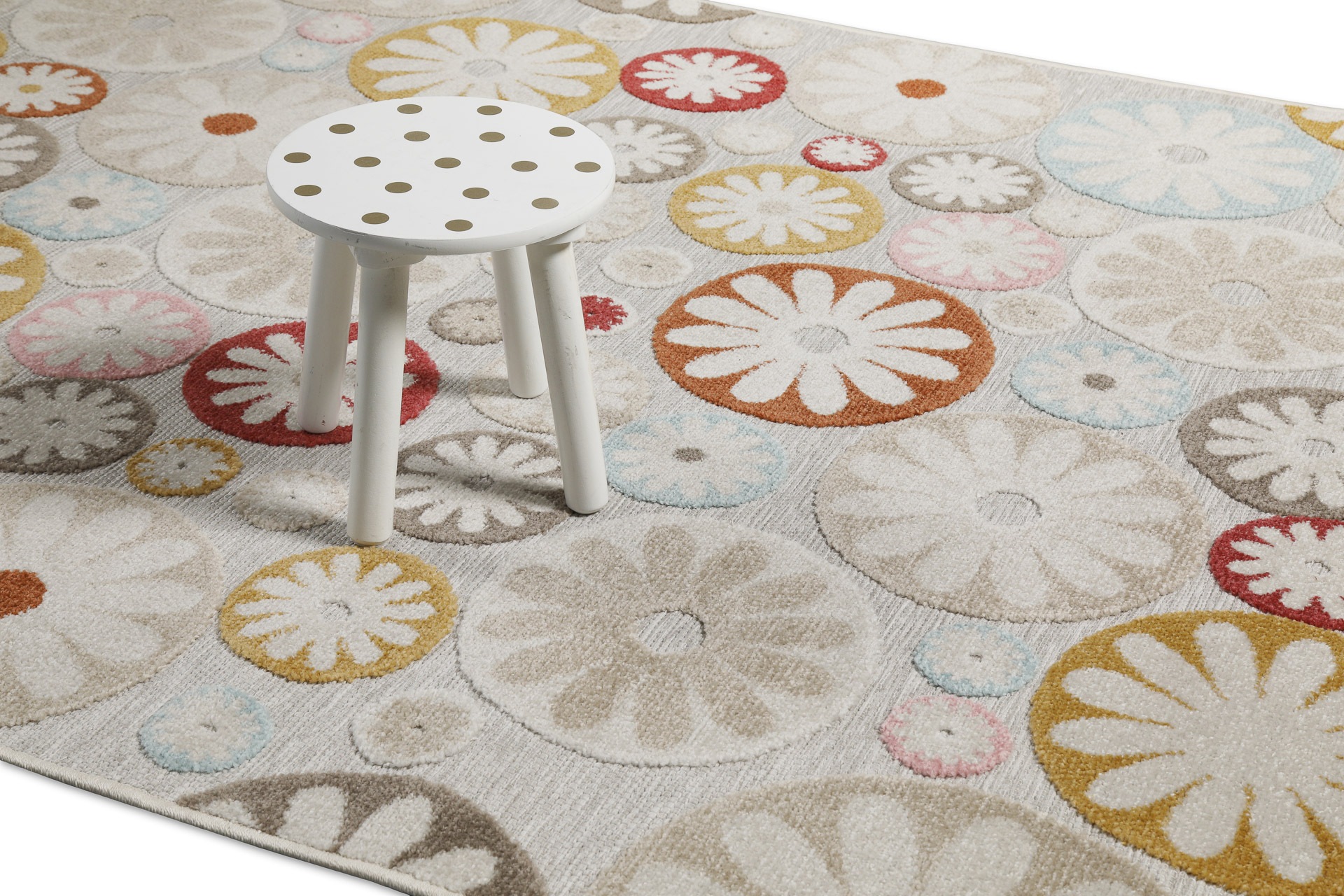 Wecon home Outdoorteppich »Flowerdrops«, rechteckig, 5 mm Höhe, Läufer, für Innen & Außen, pflegeleicht, Hoch-Tief Effekt