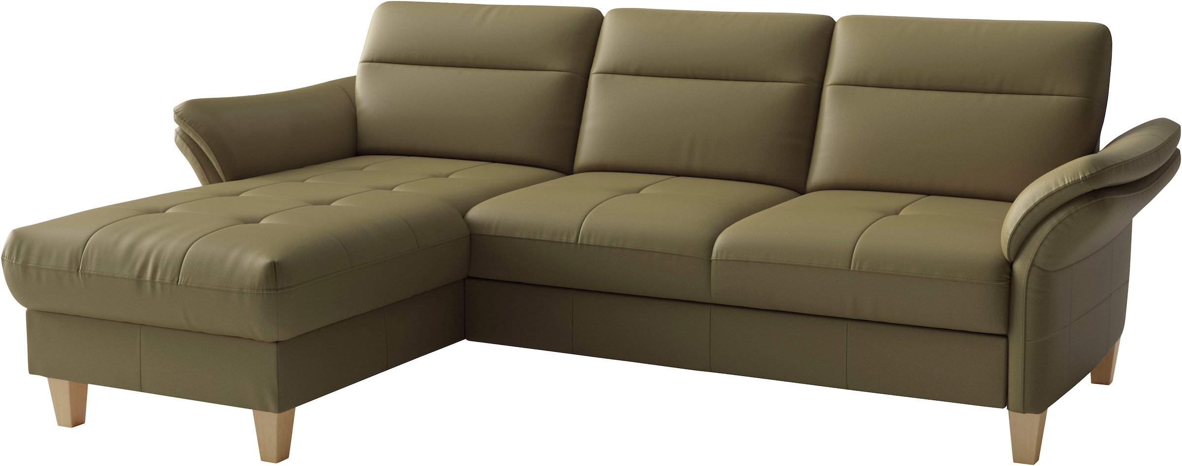 sit&more Ecksofa »Pamela L-Form, Leder, B: 218 und 230 cm« optional Armteilverstellung, Bettfunktion & Bettkasten