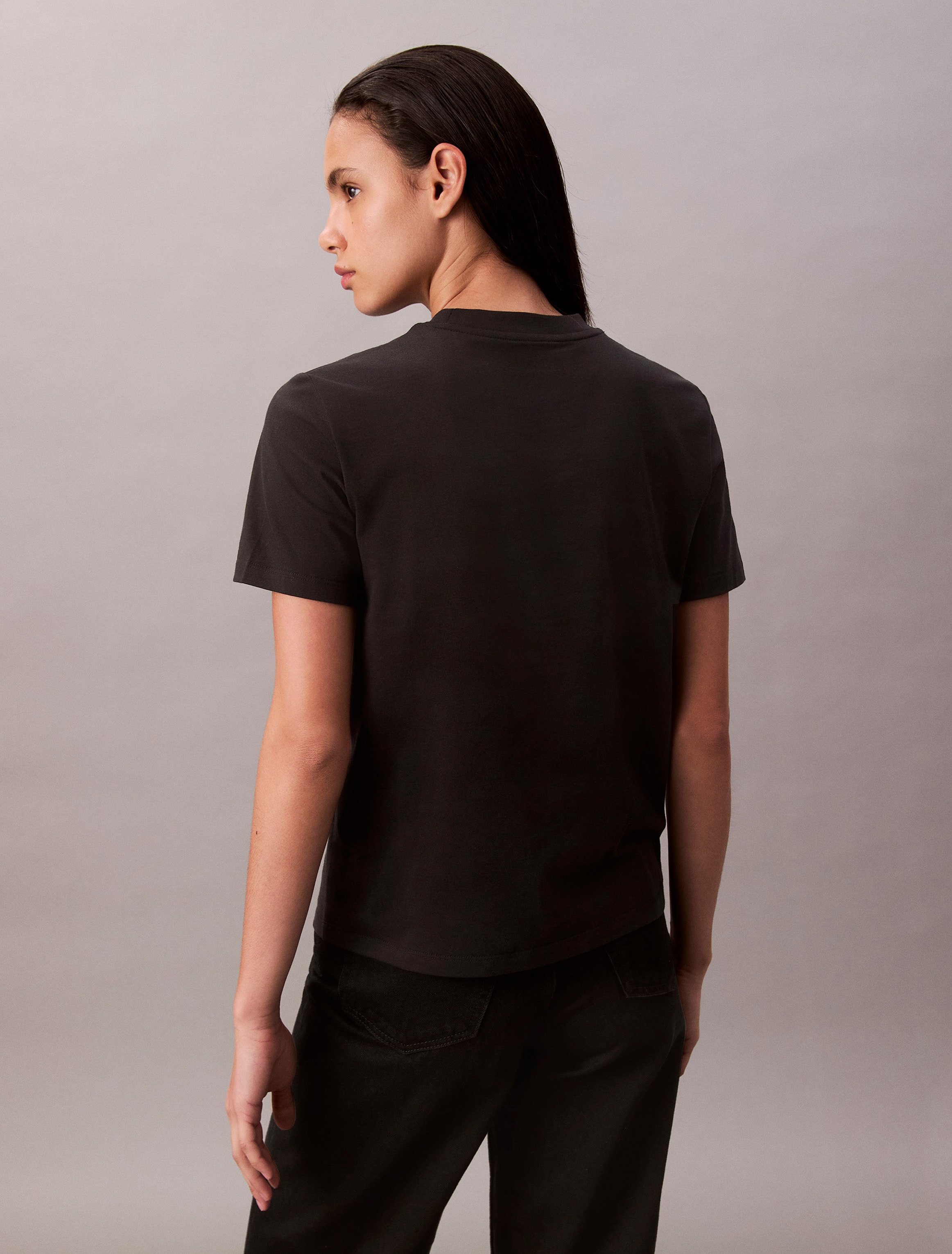 Calvin Klein Jeans T-Shirt »A- Logo CN 2 Pack Tee«, (Packung, 2er-Pack), Mit Rundhalsausschnitt