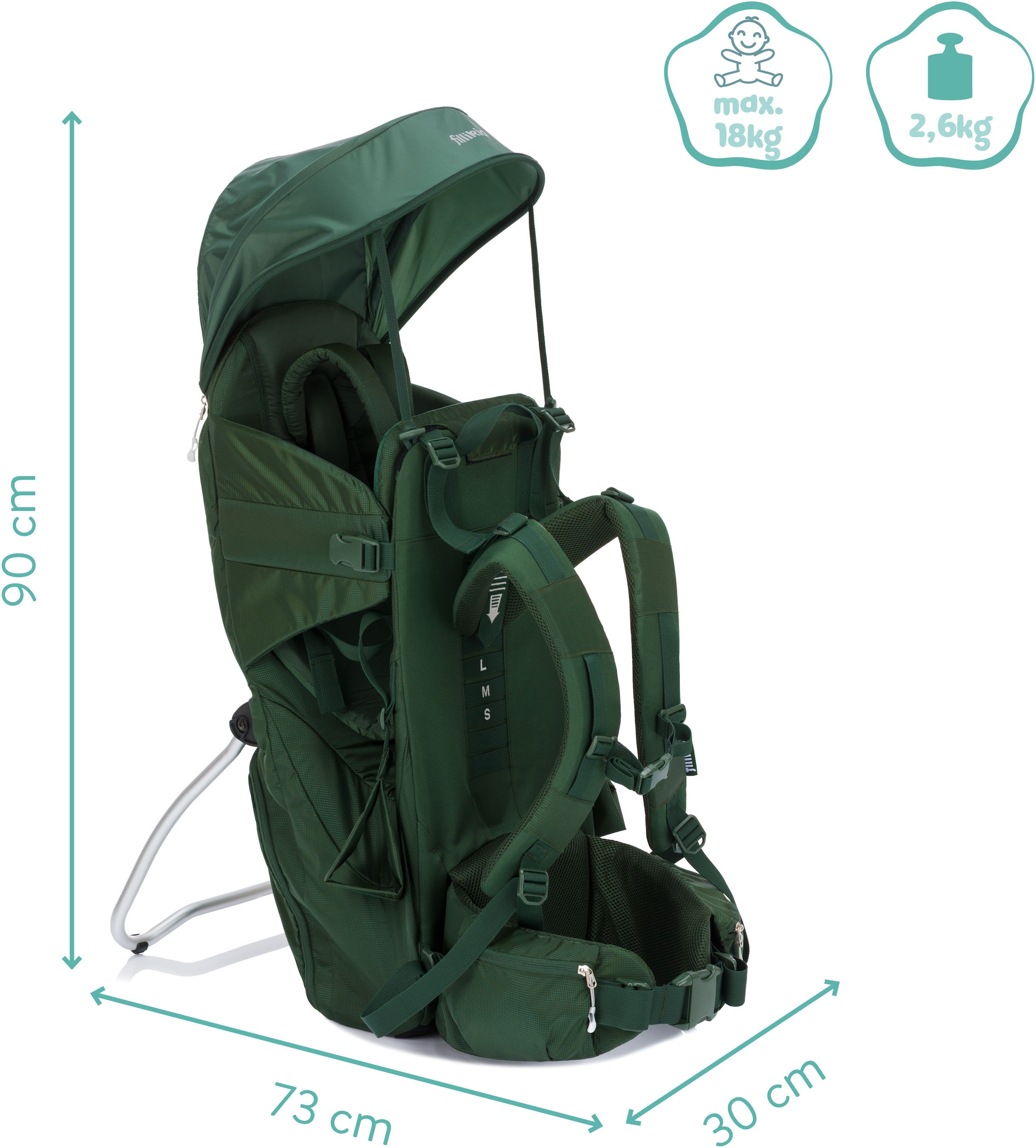 Fillikid Rückentrage »Trekking« bis 18 kg