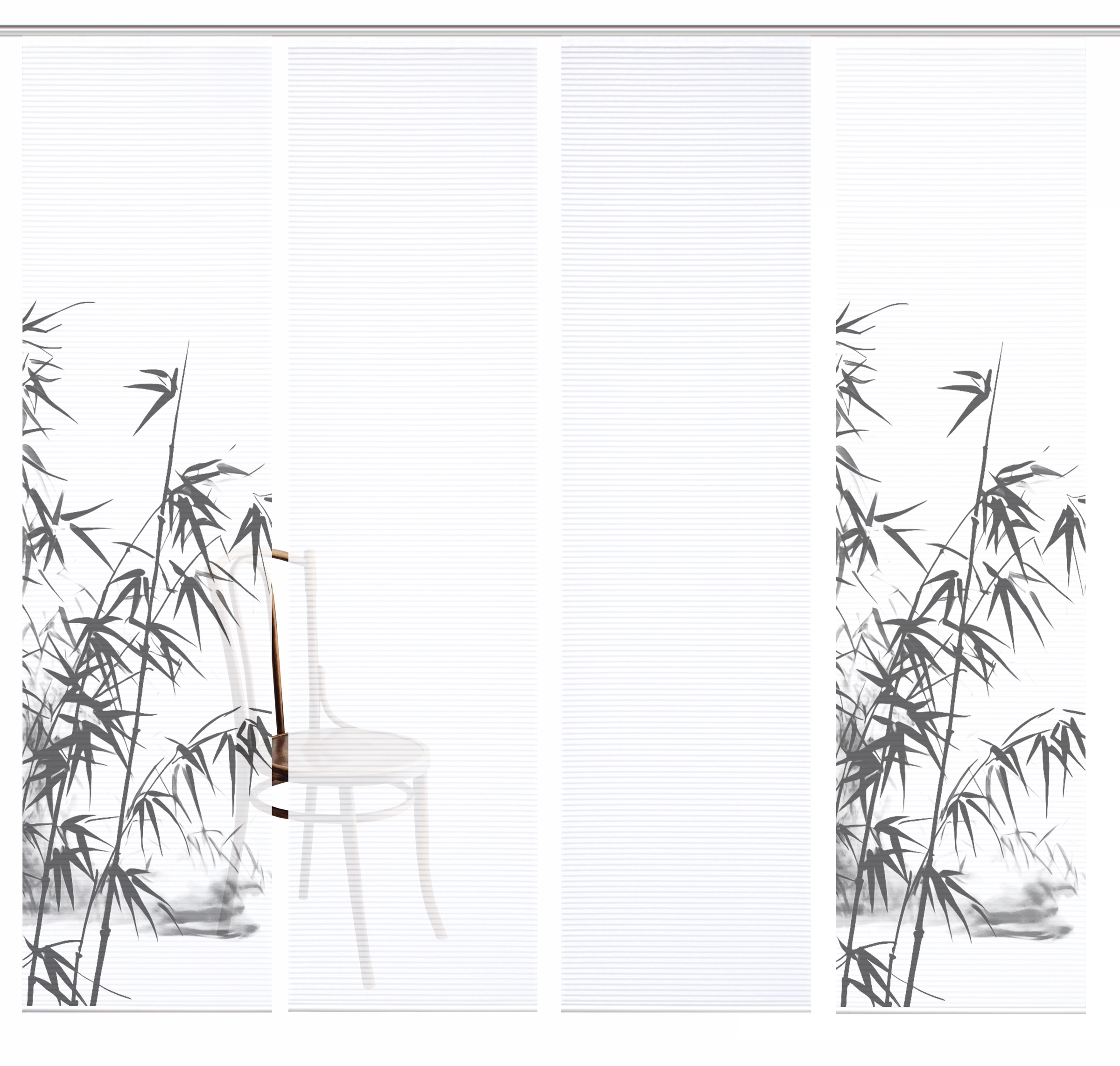 HOME in green Schiebegardine »RUFUS« Paneelwagen 4 Stk. tlg. Bambusoptik, S günstig online kaufen