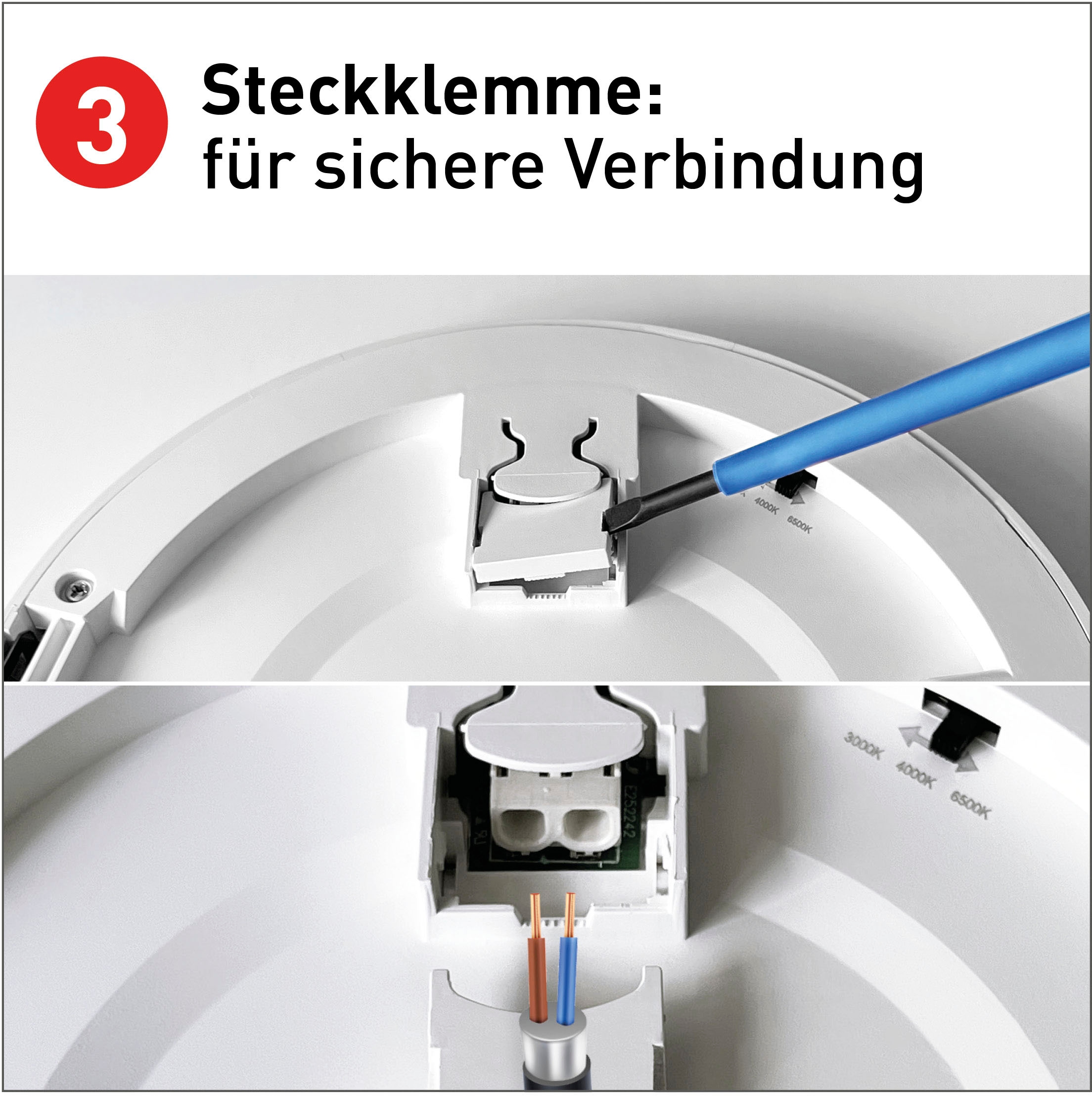näve LED Deckenleuchte »Bonus«, 1 flammig, Leuchtmittel LED-Modul | LED fest integriert, CCT-Funktion (über Geräteschalter), Aufbau oder flexible Installation