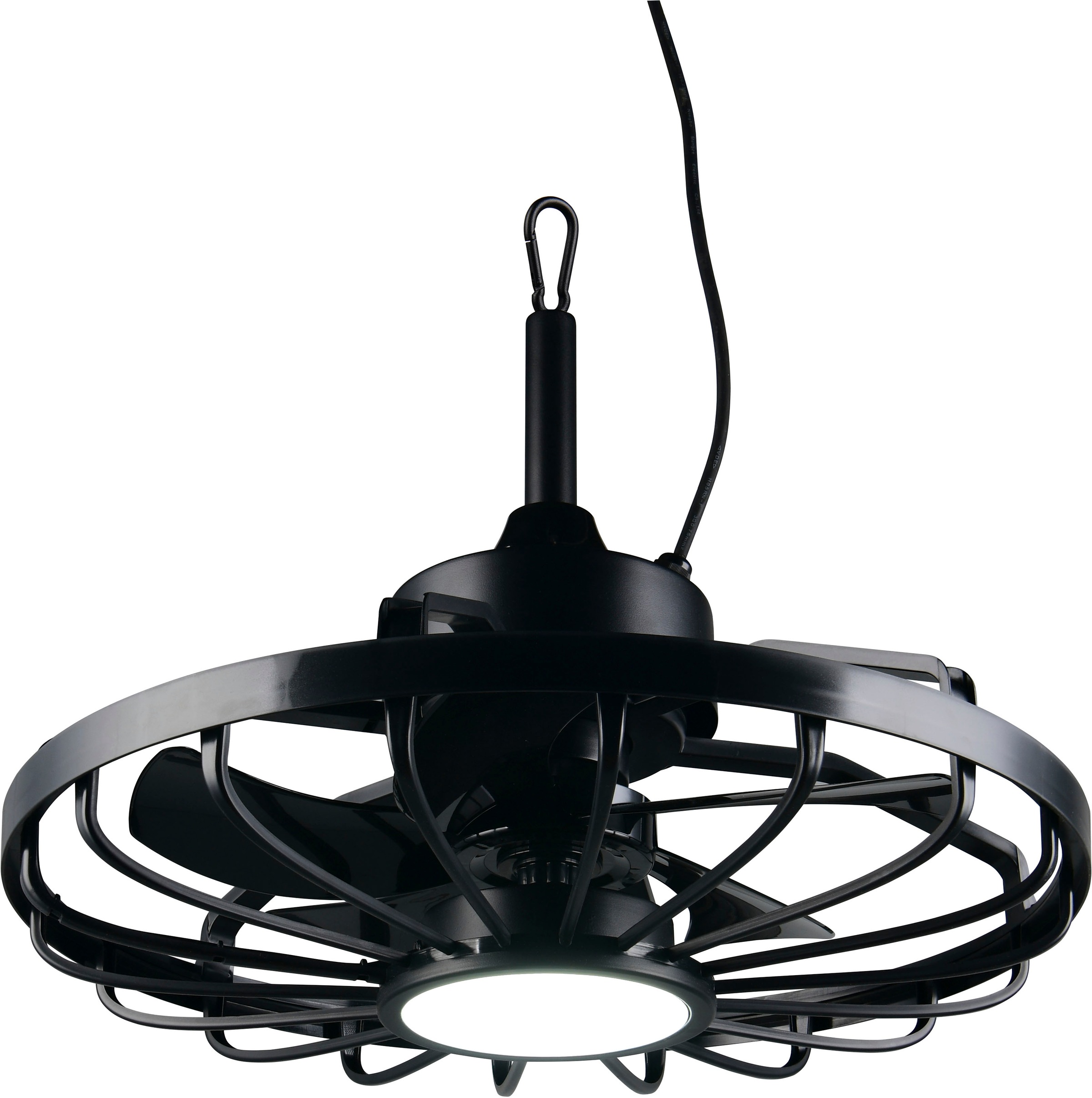 REALITY Leuchten LED Deckenleuchte »OSLO mit Ventilator, Deckenventilator mit Hängevorrichtung + 3m Kabel« LED-Board 1 Stk. Farbwechsler | warmweiß - kaltweiß outdoortauglicher Ventilator IP44 für Garten, Terrasse oder Bad Ø 51cm