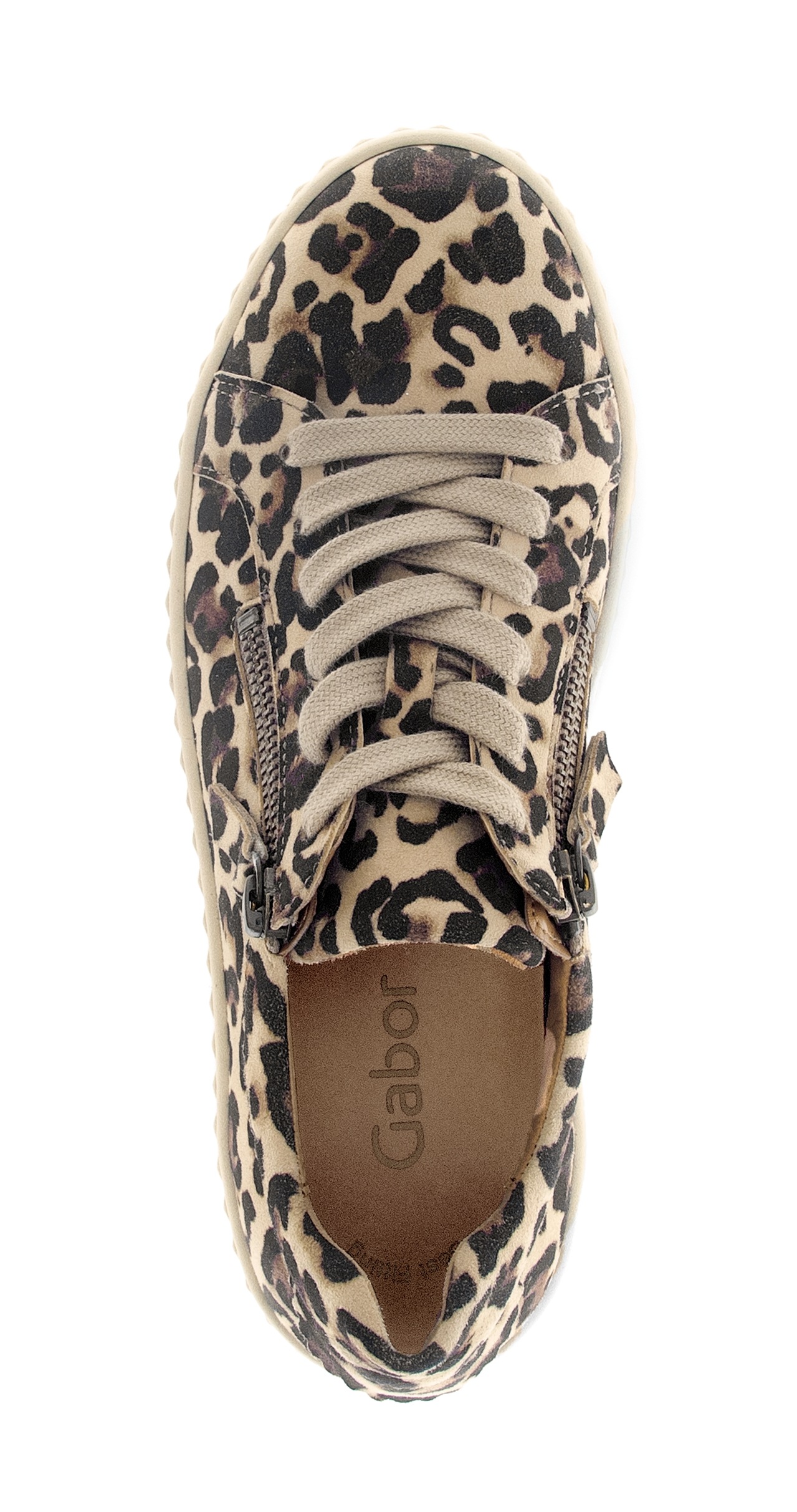 Gabor Plateausneaker, Freizeitschuh, Halbschuh, Schnürschuh im trendigen Leo-Look