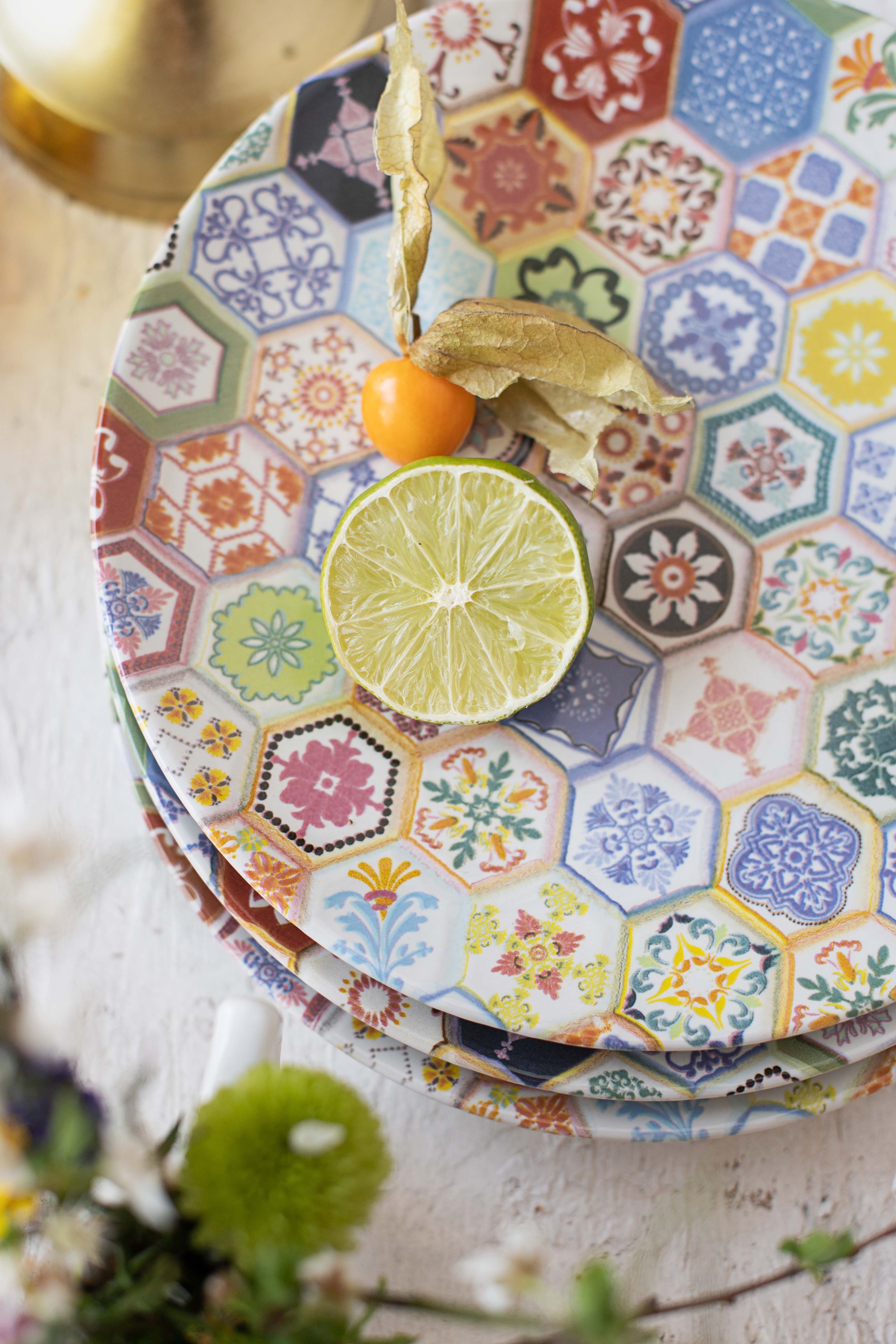 MÄSER Platzteller »Platzteller-Set Amarante, Steinzeug«