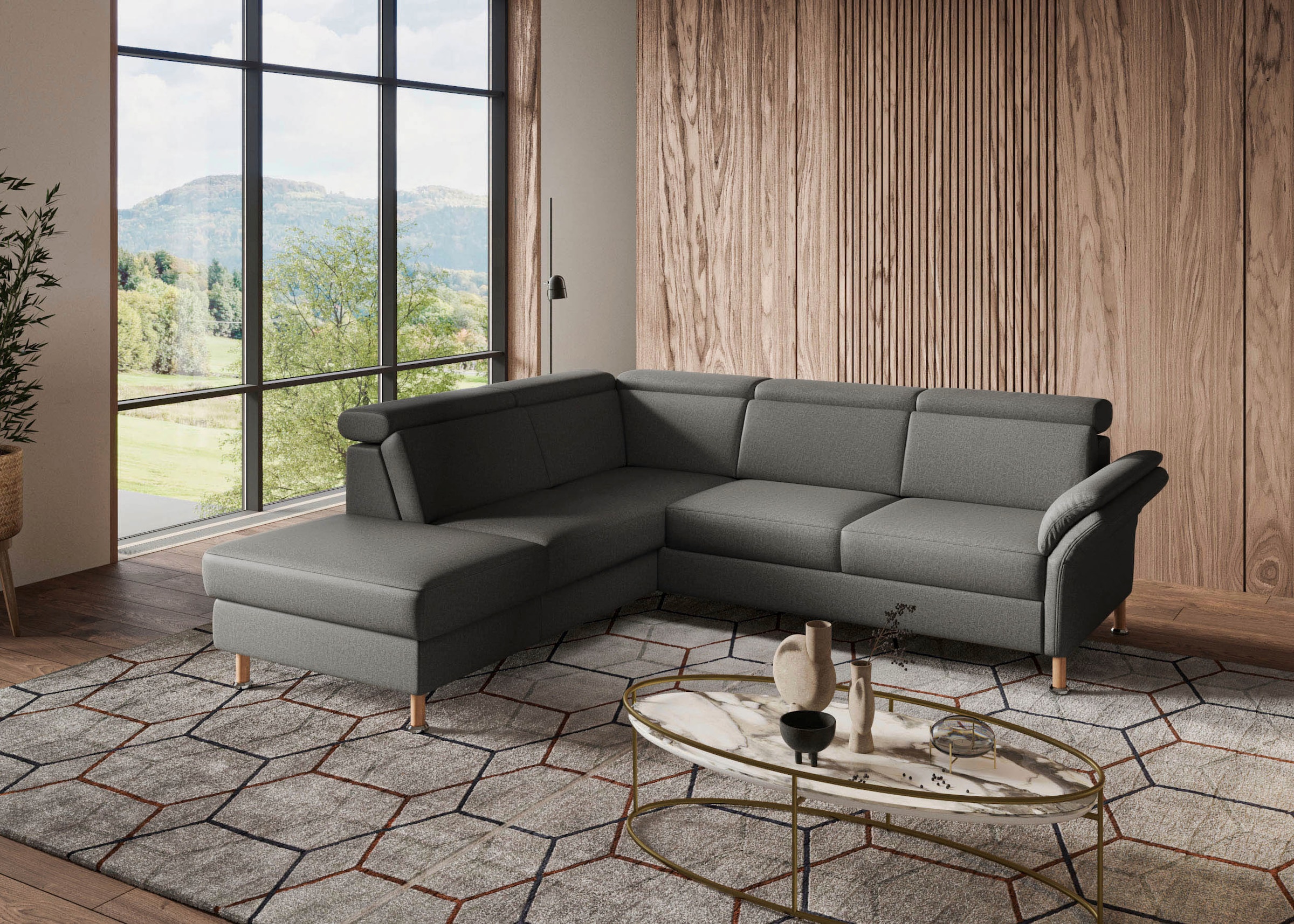 Home affaire Ecksofa »Calypso L-Form«, mit Relaxfunktion motorisch im Sofa 2,5- Sitzer