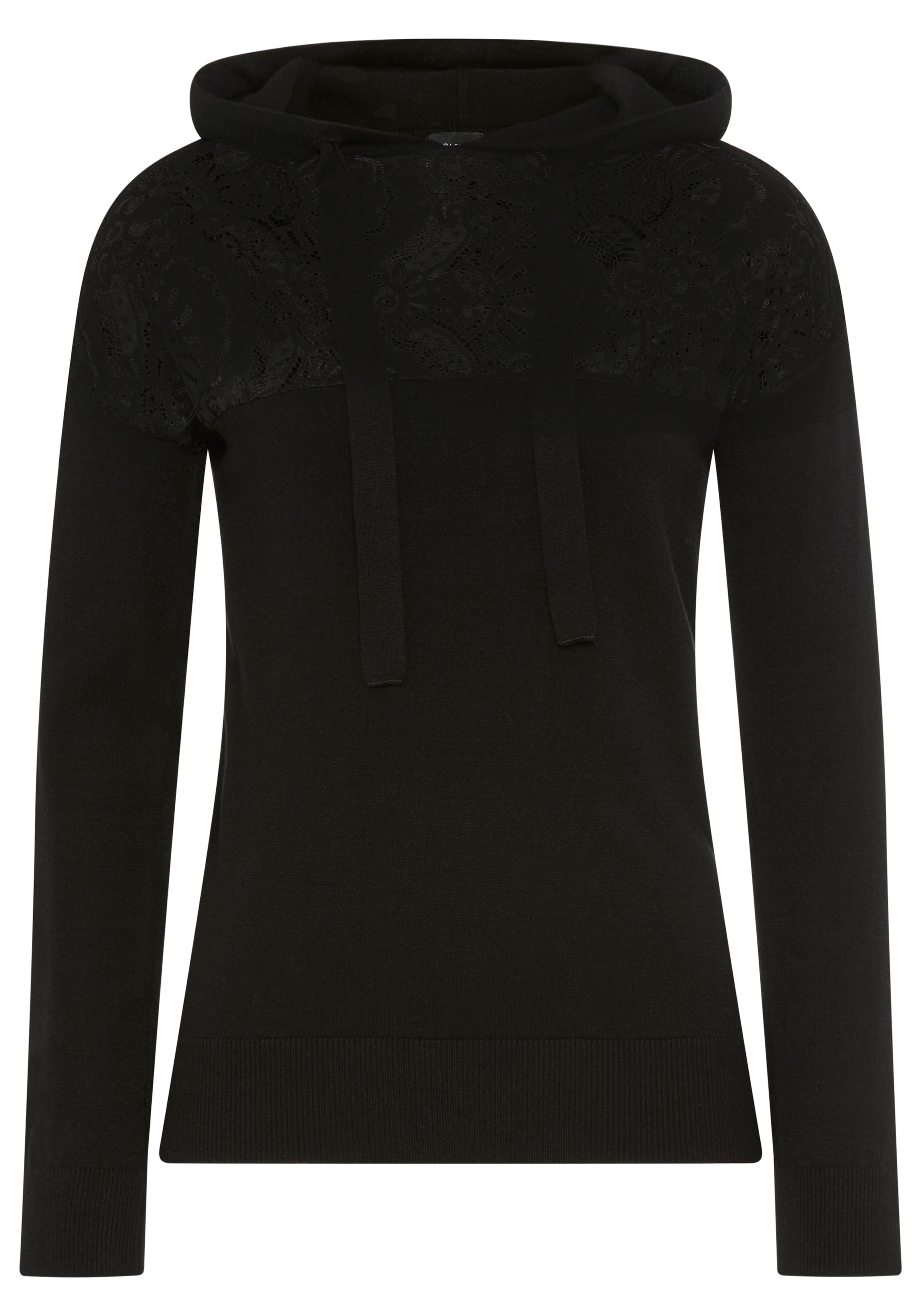 Laura Scott Kapuzenpullover, mit femininem Spitzeneinsatz - NEUE KOLLEKTION