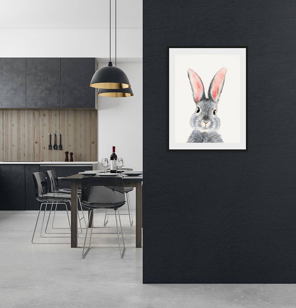 queence Bild »Olaf«, Hase-Hasen-Kunst-Haustiere, (1 St.), HD Premium Poster günstig online kaufen