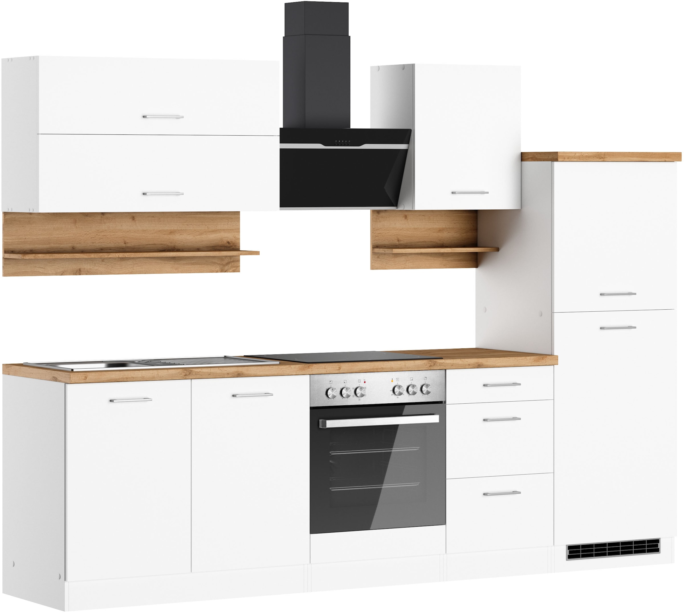 KOCHSTATION Küchenzeile »KS-Milan« 270 cm breit, robuste Metallauszüge, vie günstig online kaufen