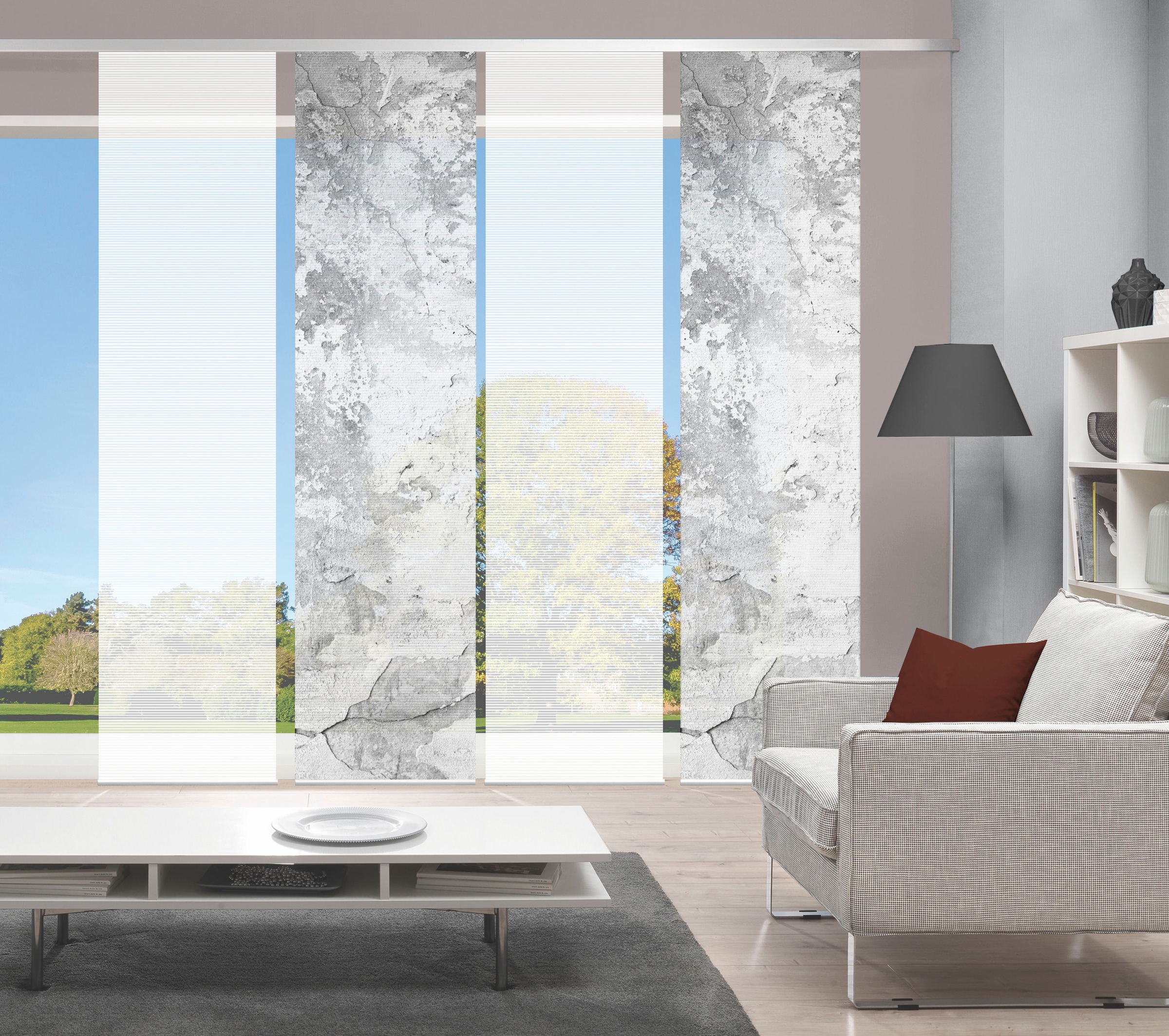 Vision S Schiebegardine »RAGUL 4er SET« Paneelwagen 4 Stk. tlg. Schiebevorh günstig online kaufen