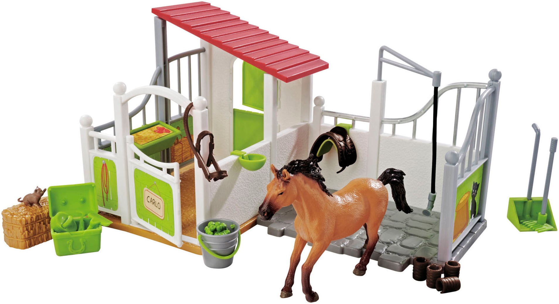 SIMBA Spielwelt »Pferdebox und Waschplatz mit Pferd«