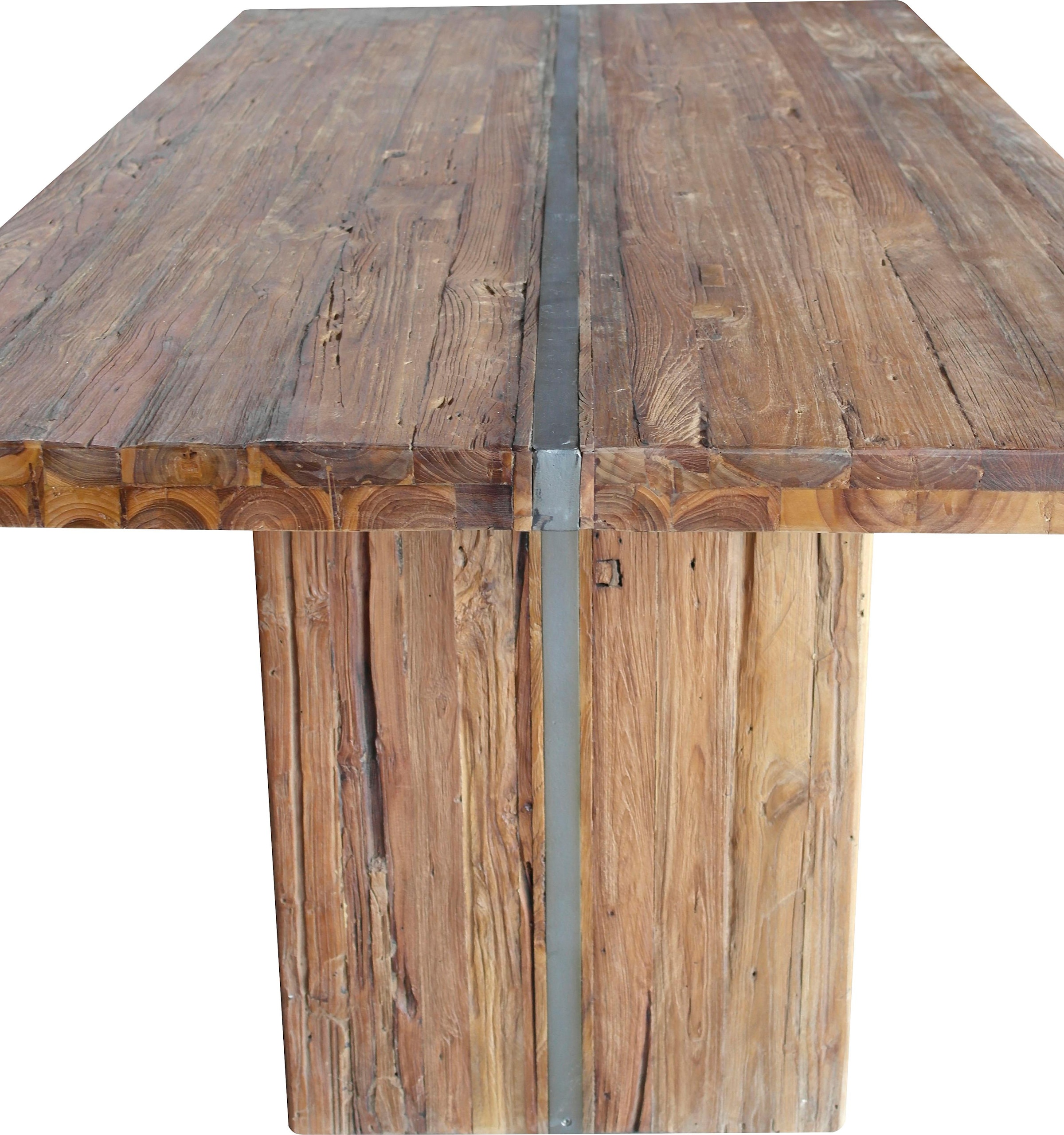 SIT Esstisch »Banda« mit eingelegtem Metallband, Shabby Chic, Vintage