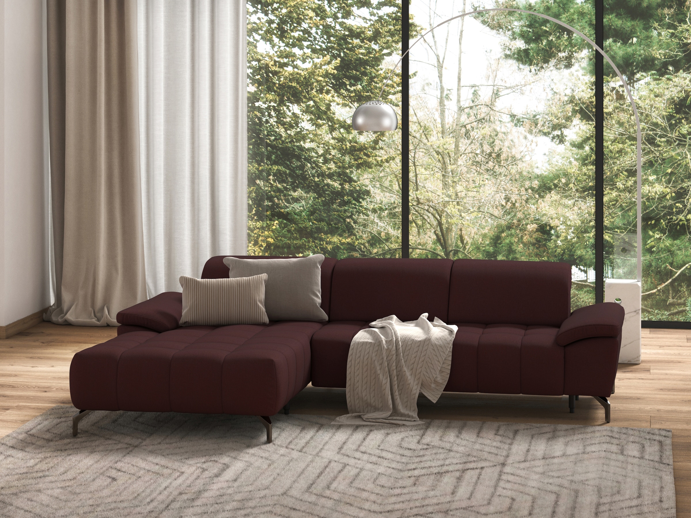 sit&more Ecksofa »Cool L-Form«, wahlweise mit Kopfteilverstellung und Vorzi günstig online kaufen