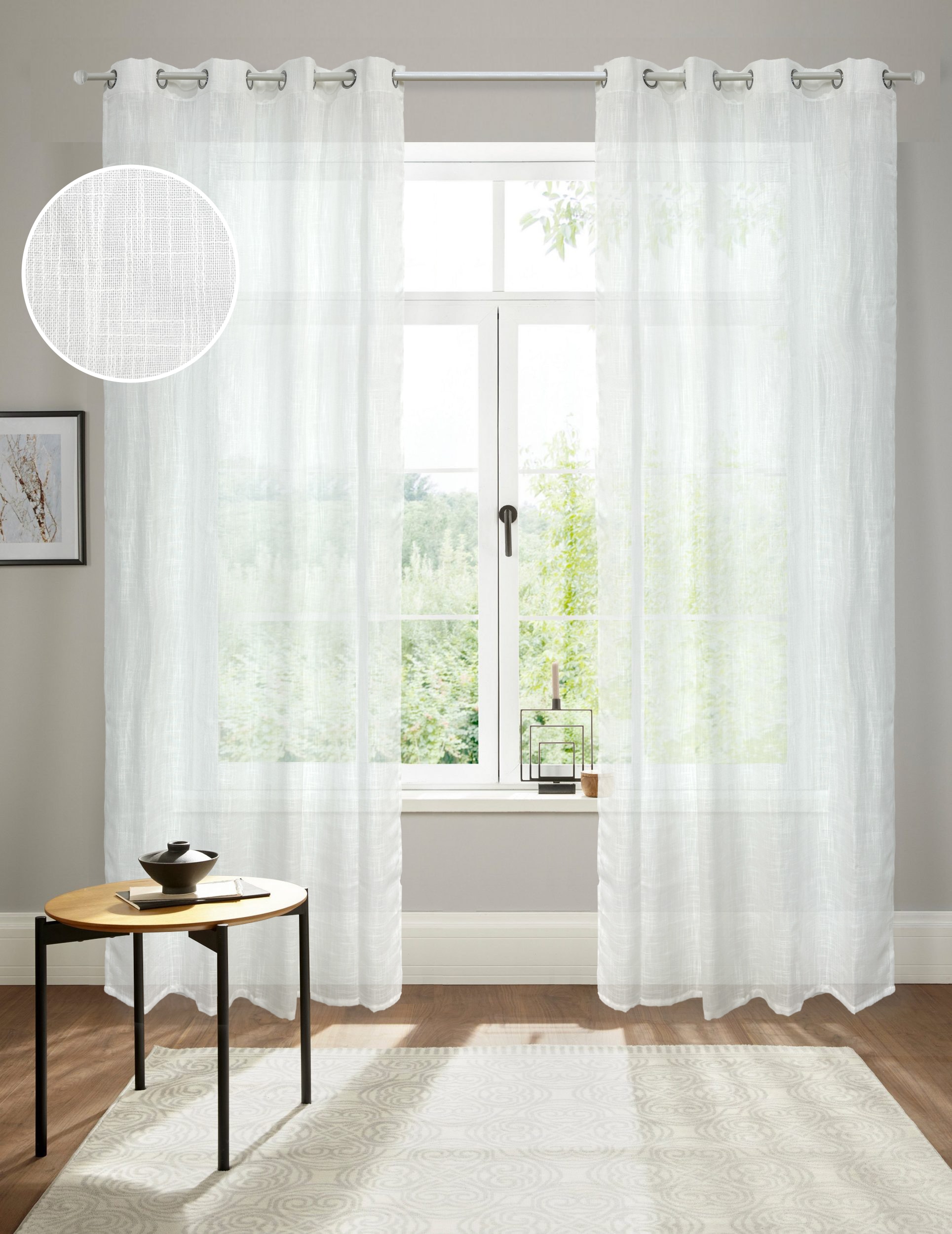 andas Gardine »Tursik« Ösen 1 Stk. tlg. Blickdicht, Leinenlook, Polyester günstig online kaufen