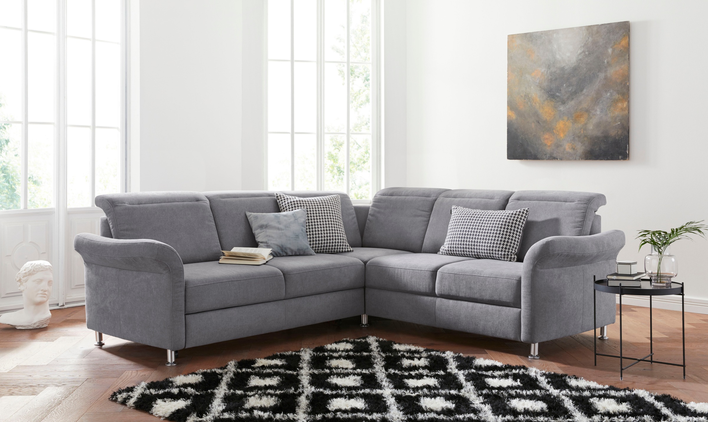 sit&more Ecksofa »Darwin L-Form«, inklusive Federkern, wahlweise mit Kopfte günstig online kaufen