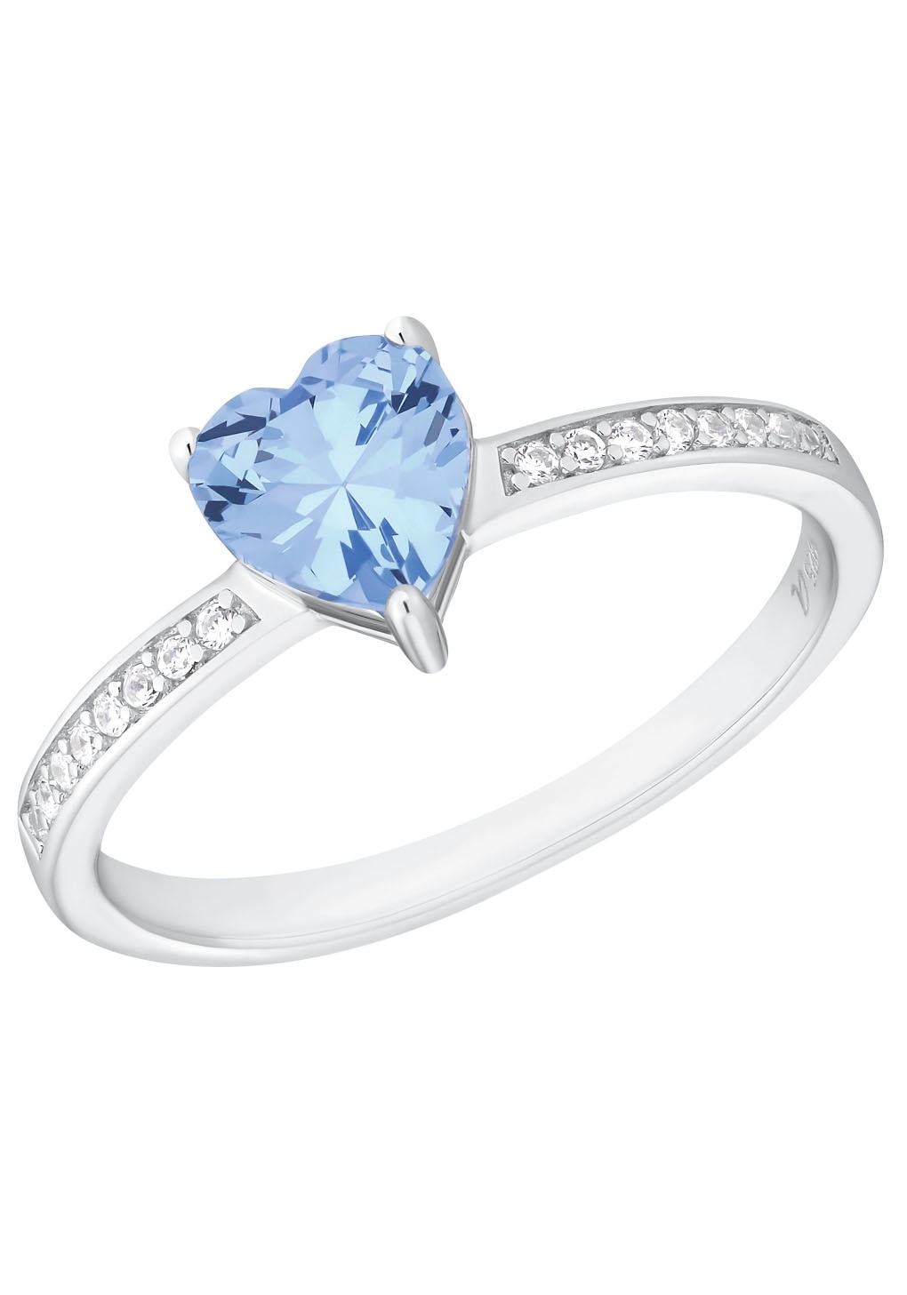 Amor Fingerring »Aquamarine« mit Zirkonia (synth.)