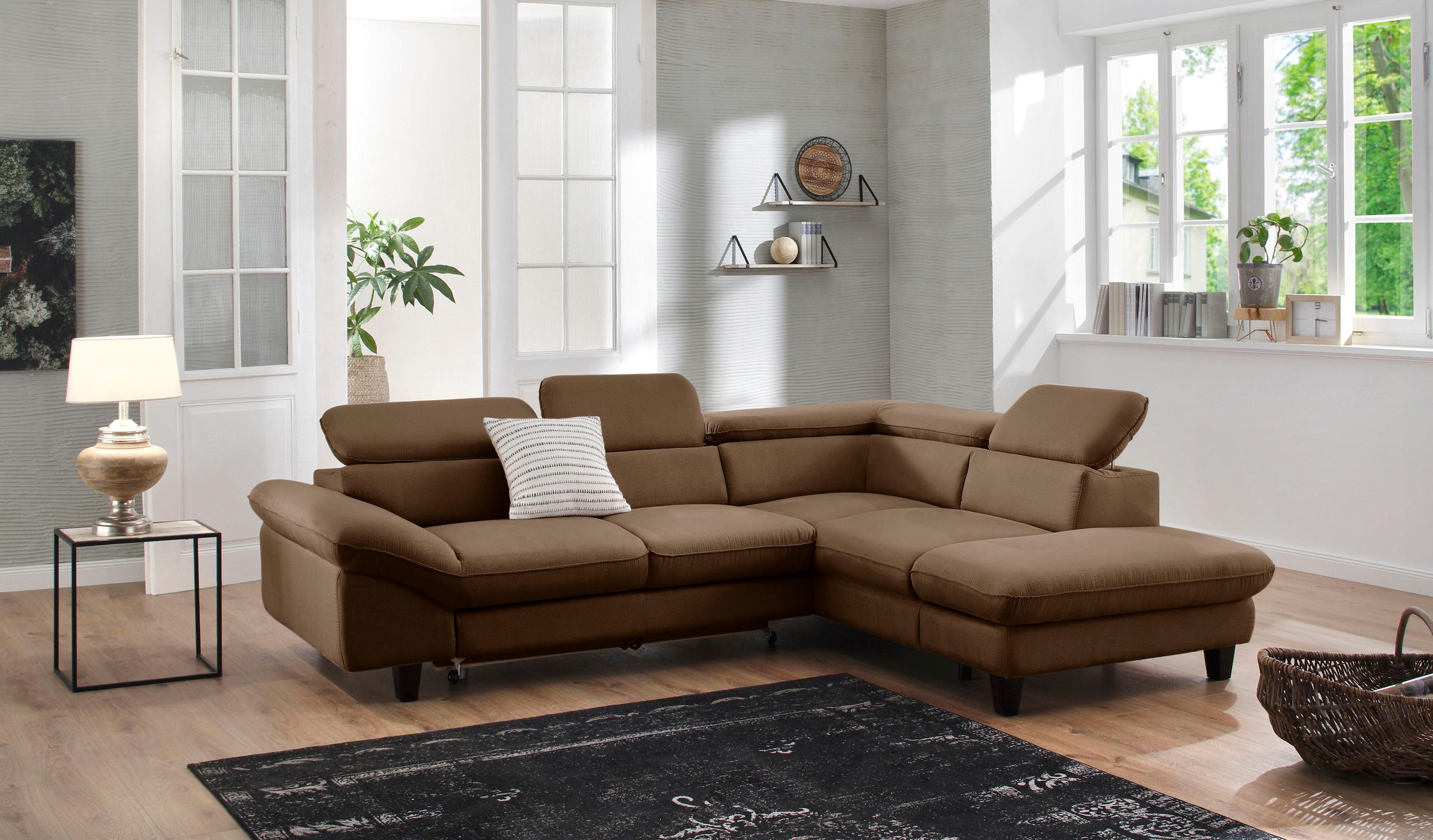 Home affaire Ecksofa "Pilot L-Form", mit Kopfteilverstellung, wahlweise mit günstig online kaufen