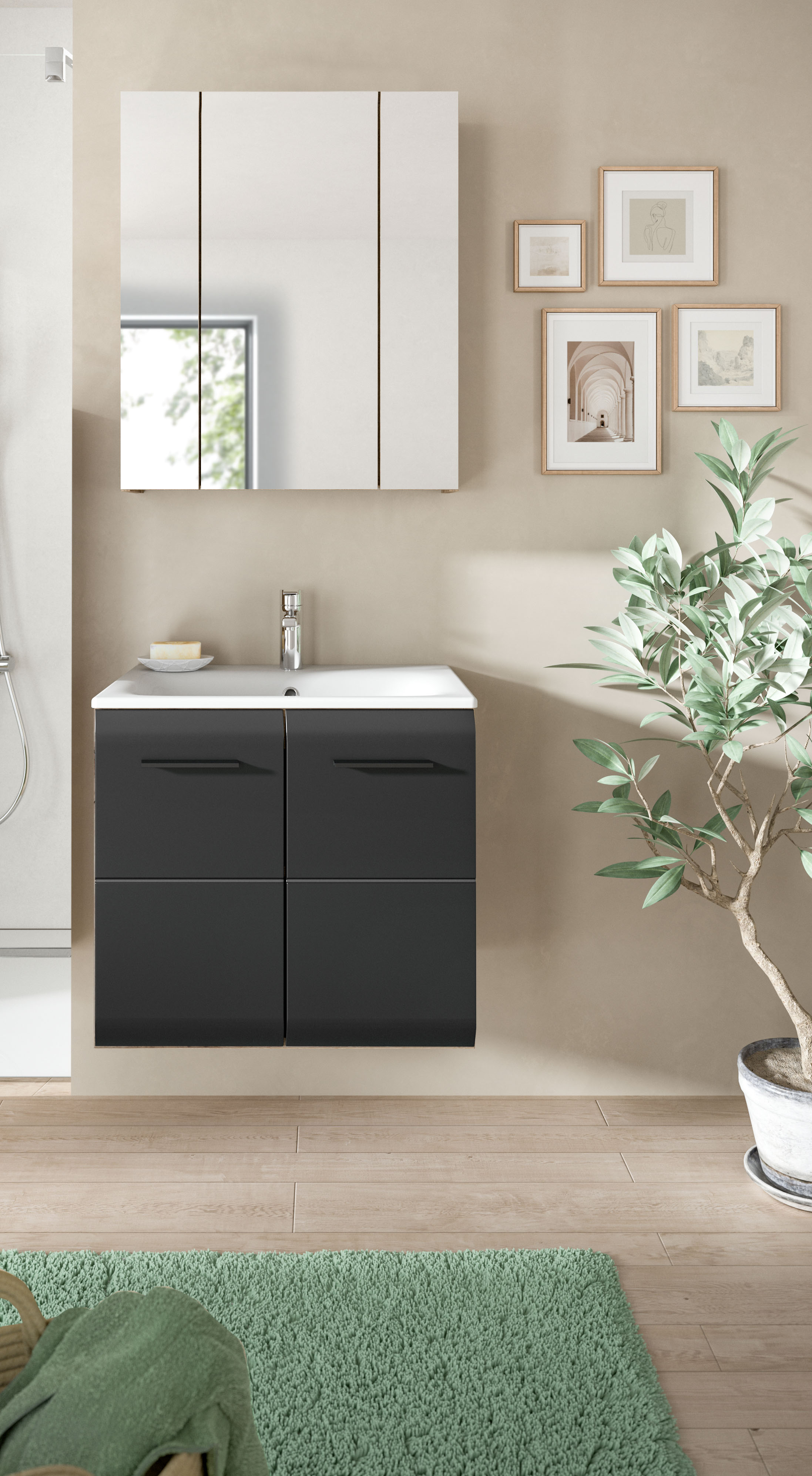 INOSIGN Badezimmer-Set Set, 3 Stk. tlg. Florenz, Badkombination 3-tlg., Nox günstig online kaufen