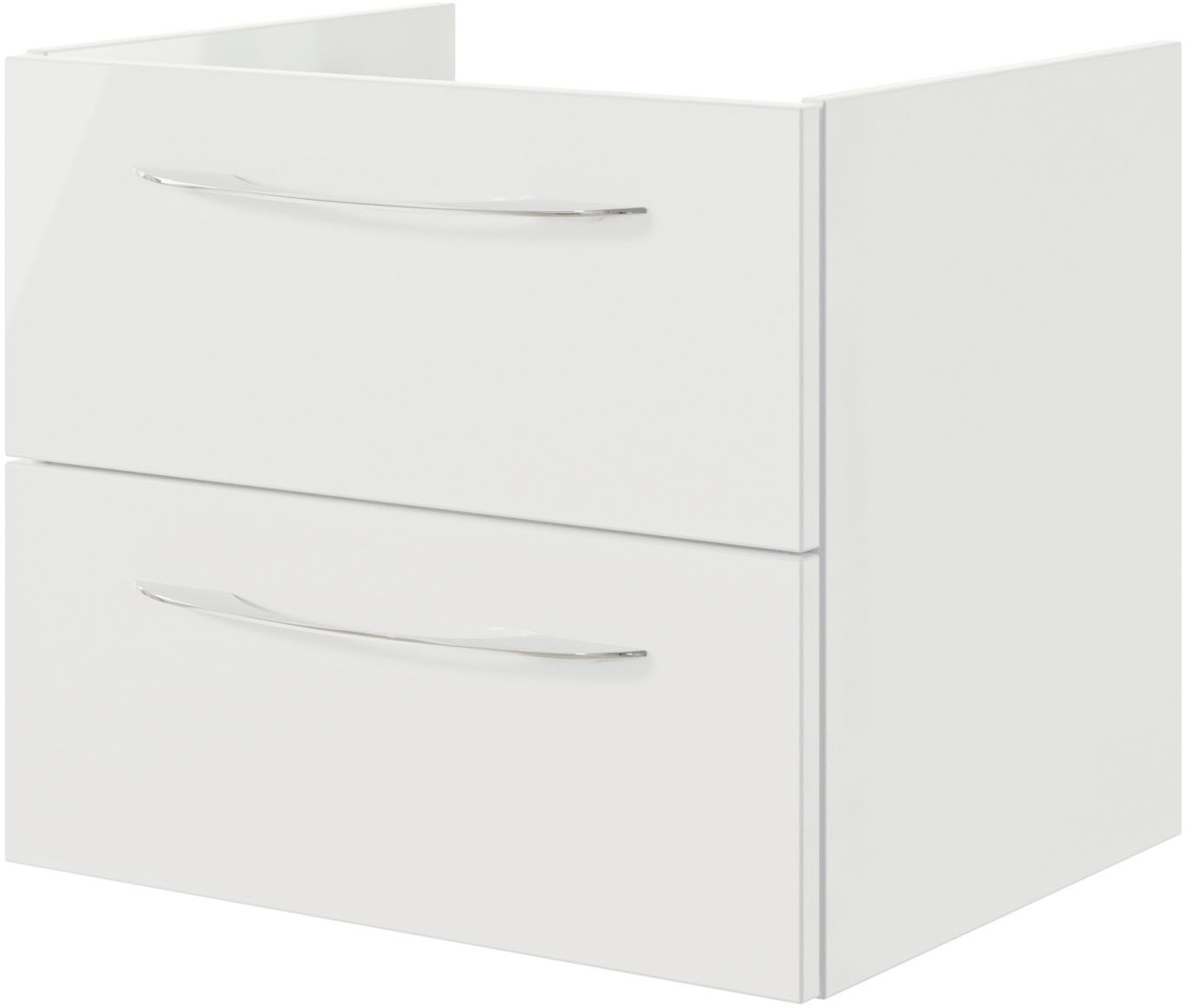 Saphir Badmöbel-Set »Serie 4035 2-teilig, Keramikwaschtisch mit LED-Spiegelschrank«, (Set), 60 cm breit, inkl. Türdämpfer, 2 Schubladen, 2 Türen, 2 Einlegeböden