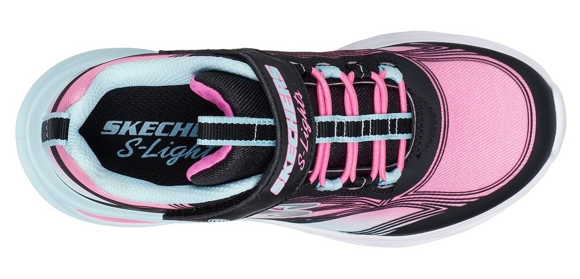 Skechers Sneaker »COSMIC GLOW LIGHTS«, Klettschuh mit Glitzer, Größenschablone zum Download