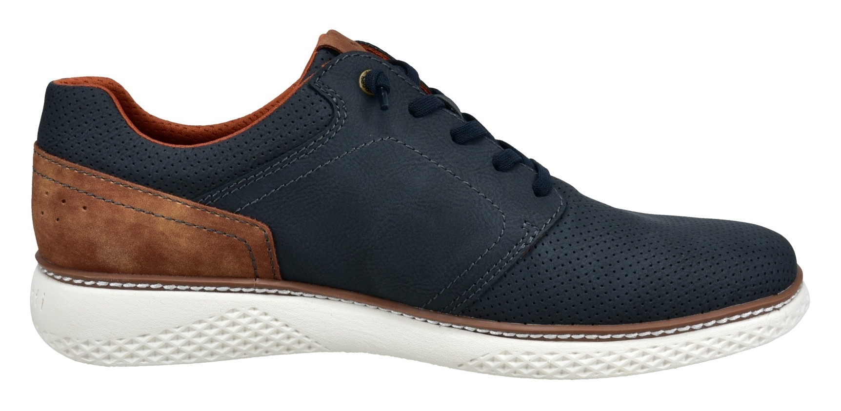 bugatti Slip-On Sneaker, Halbschuh, Freizeitsneaker mit Perforation, elastische Schnürsenkel