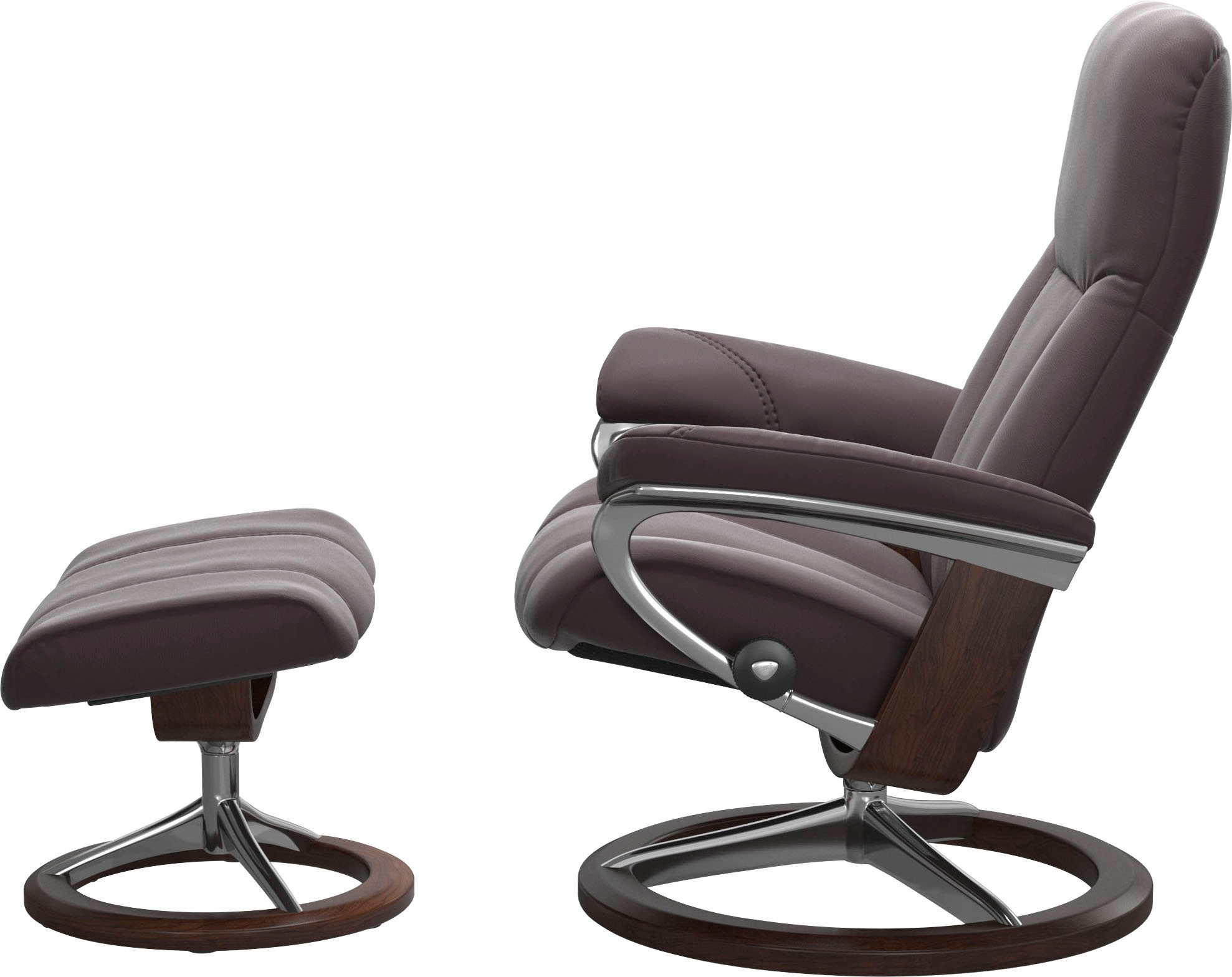 Stressless® Relaxsessel »Consul«, (Set, Relaxsessel mit Hocker), mit Hocker, mit Signature Base, Größe S, Gestell Eiche