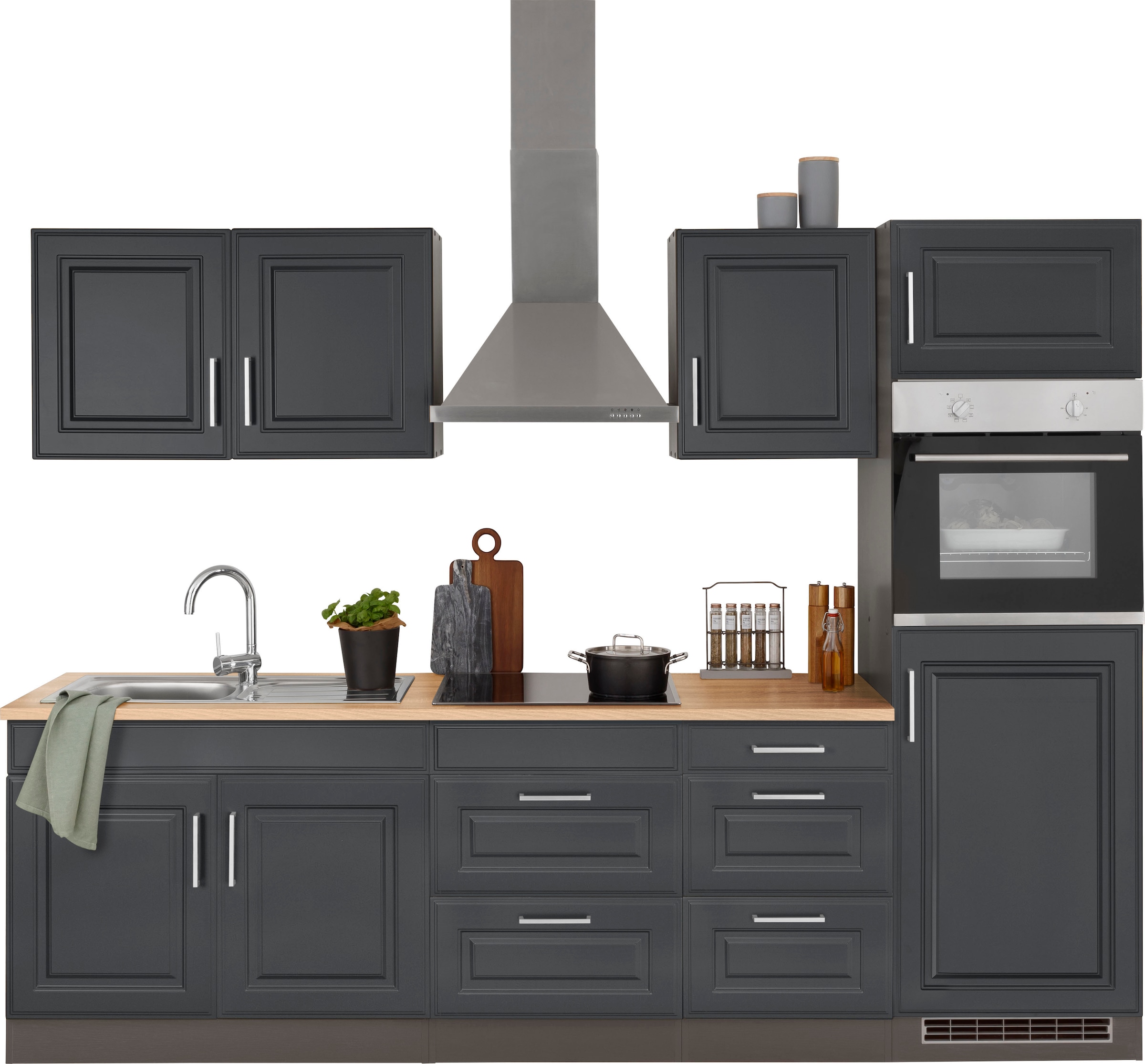 KOCHSTATION Küchenzeile »KS-Stockholm« mit E-Geräten, Breite 270 cm, wahlwe günstig online kaufen