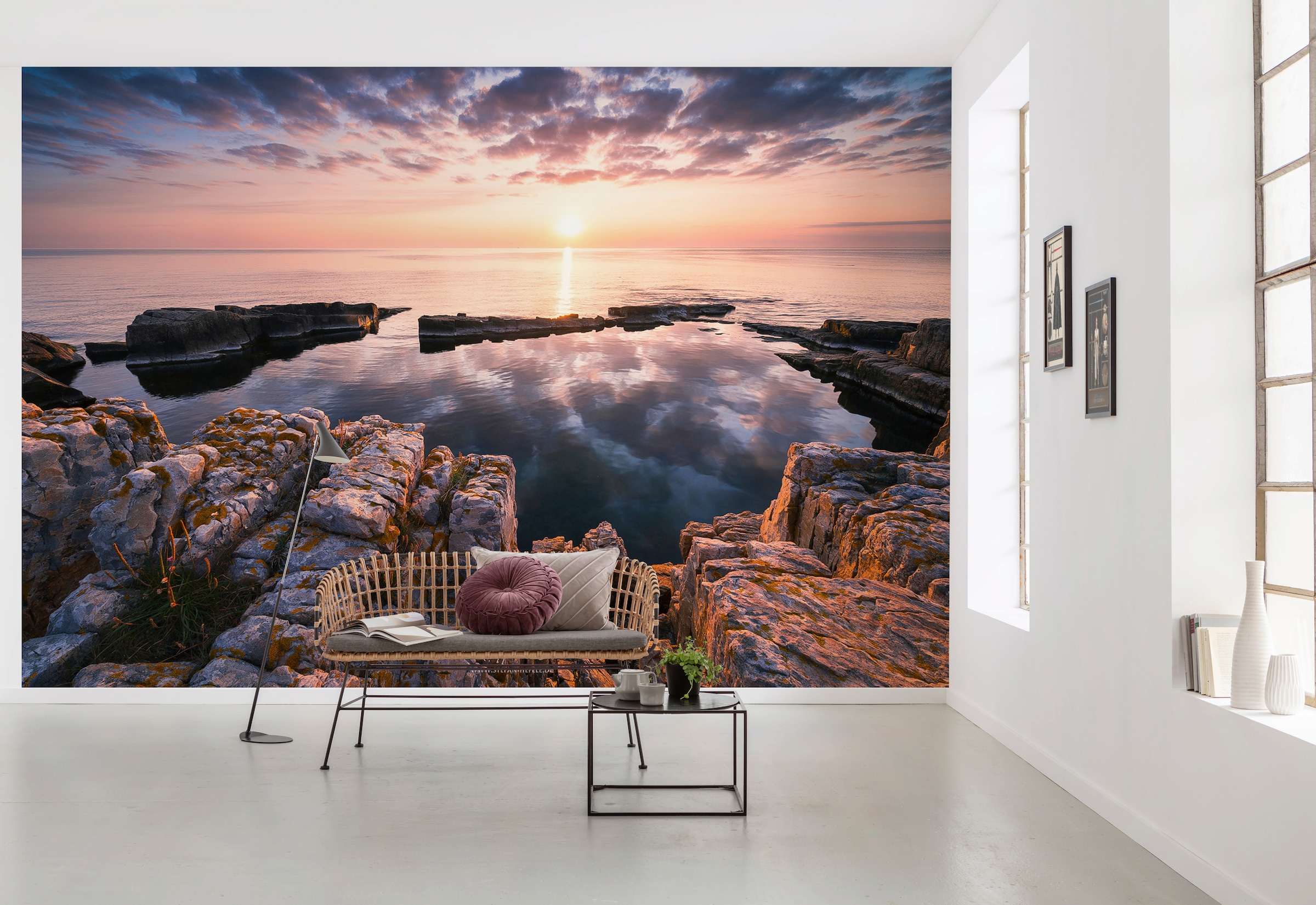 Komar Fototapete Vlies Spiegelküste  368 x 248 cm günstig online kaufen