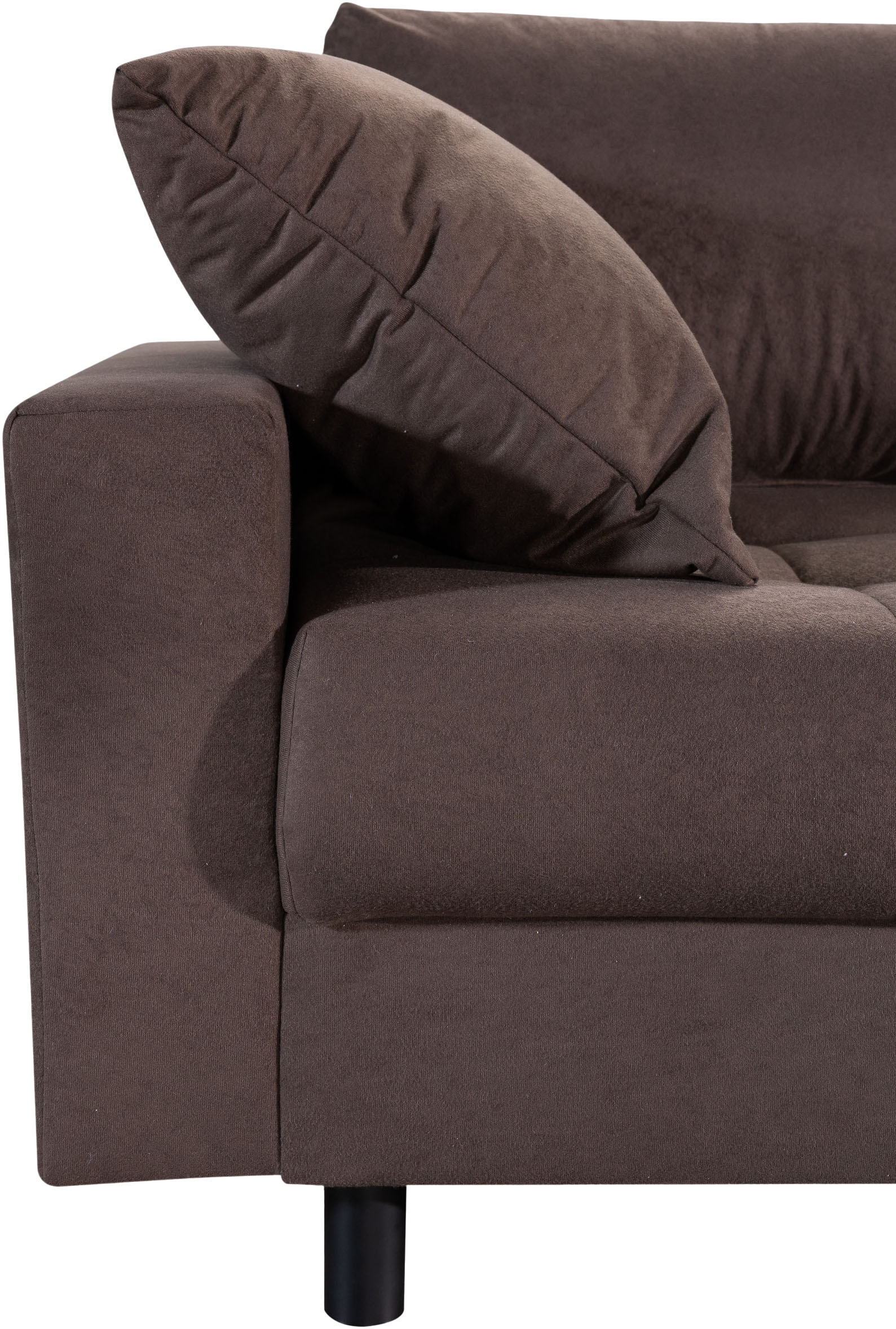 COLLECTION AB Ecksofa »Toni L-Form 274 cm« Set: Sofa & Hocker, 2 Zierkissen, Bonell-Federkern