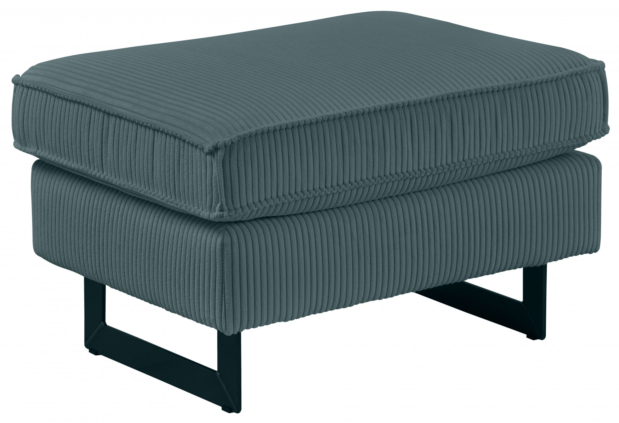 Places of Style Hocker »Pinto«, mit Keder, Metallfüßen und auch in Cord Bez günstig online kaufen
