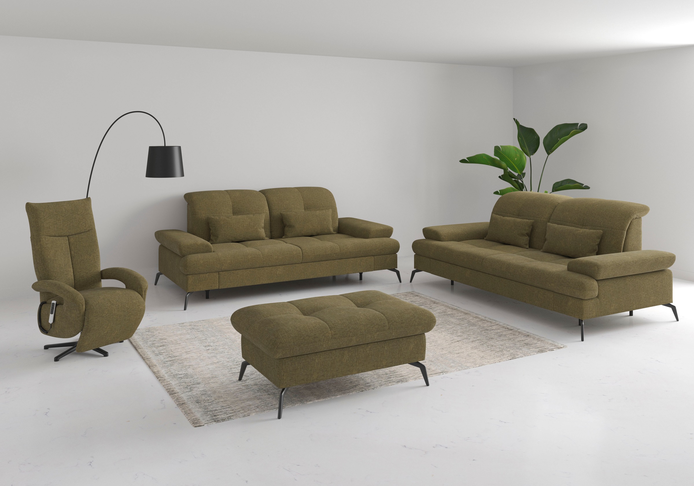 sit&more 3-Sitzer »Amica, inkl. Sitztiefenverstellung und Armteilverstellung«, wahlweise mit Kopfteilverstellung und Bettfunktion
